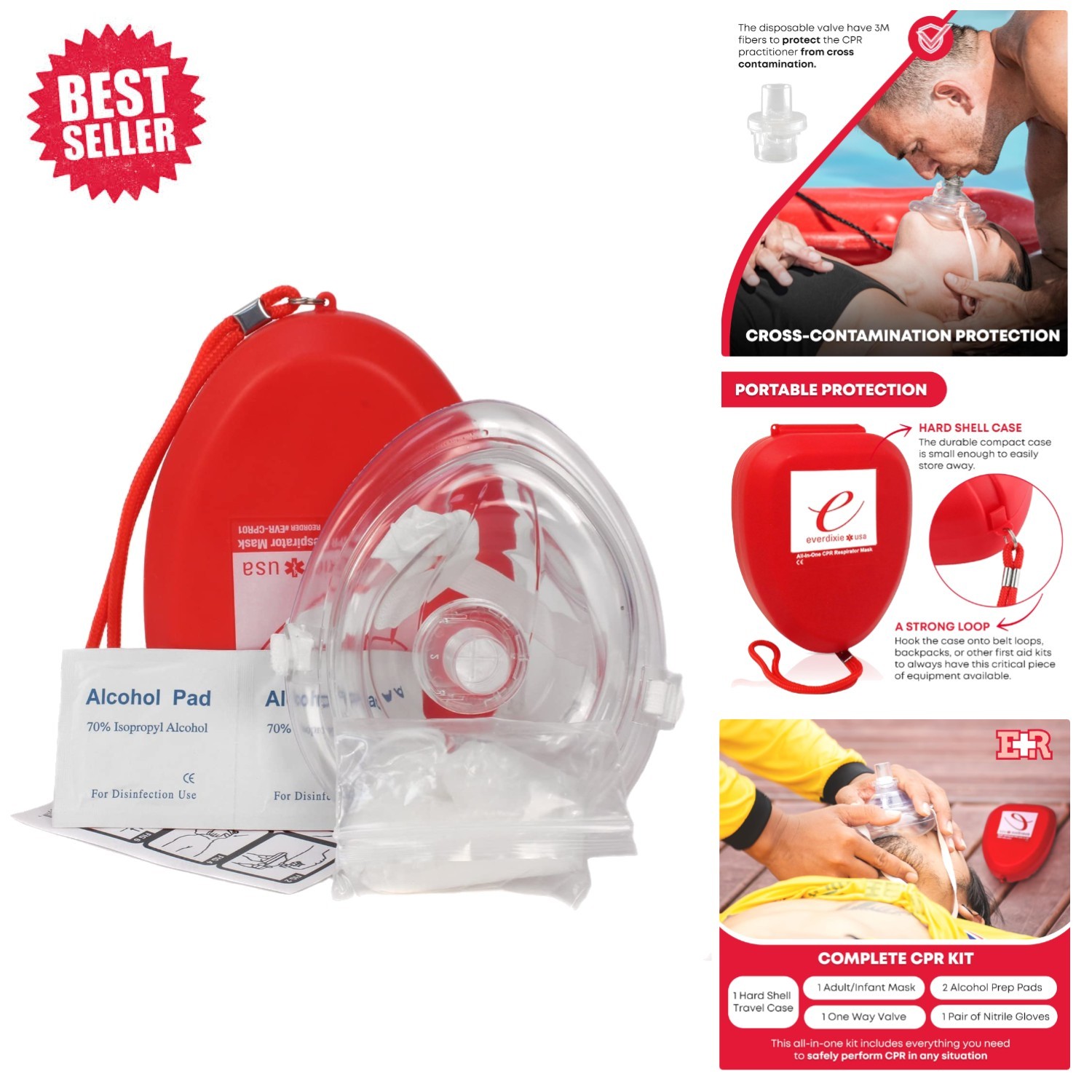 Portable CPR Rescue Mask Kit – Essential for Emergency Preparedness & Training