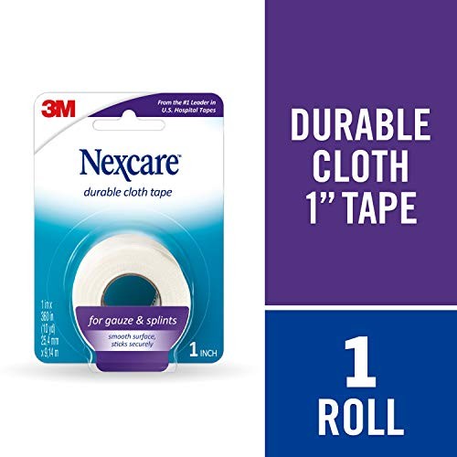Nexcare Durapore Durable Cloth Tape, 1 Inch x 10 Yards, Strong Adhesive 1 Roll