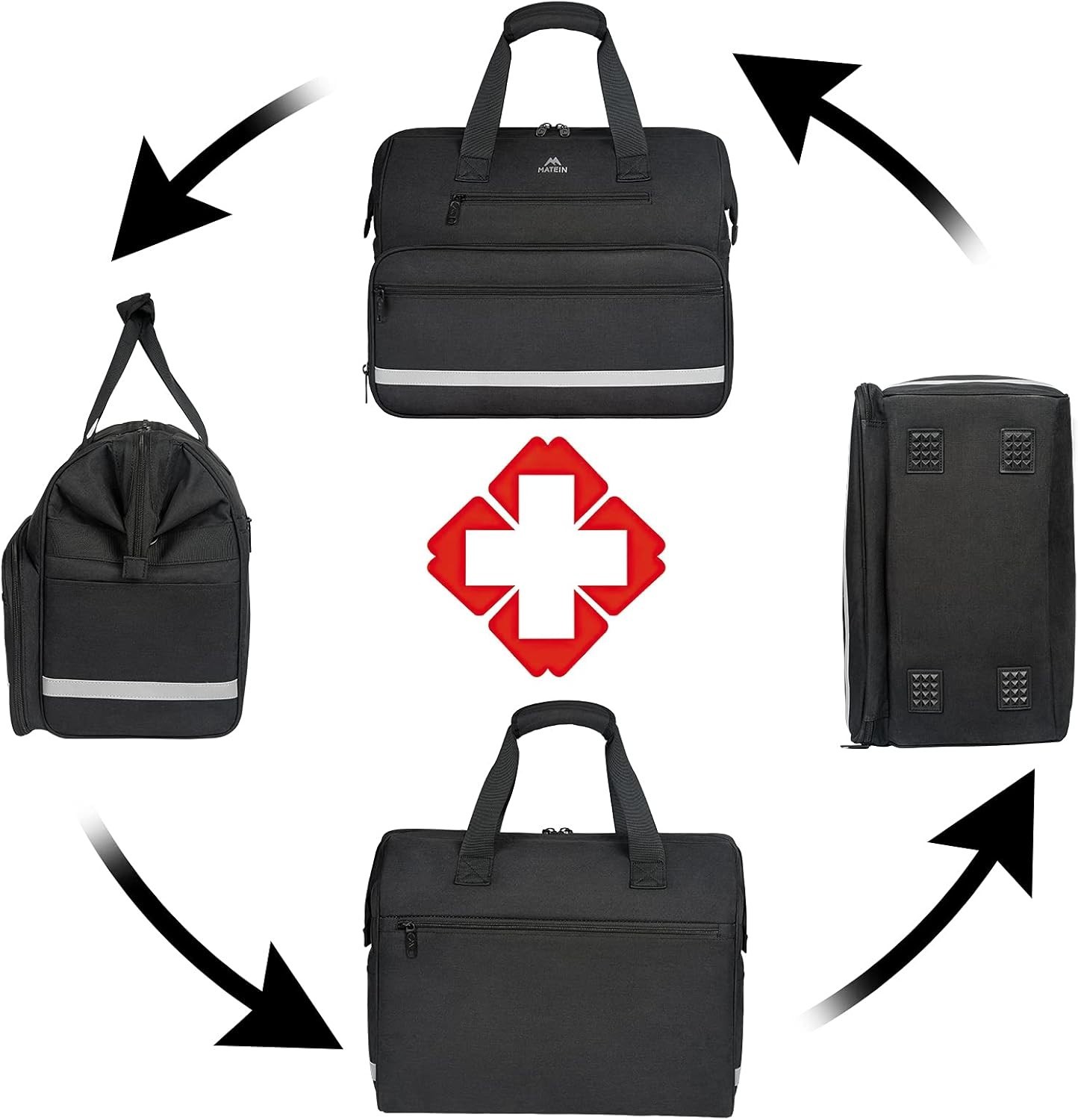 MATEIN Medical Bag Large Water Resistant Nursing First Aid Home Health Bag – NEW