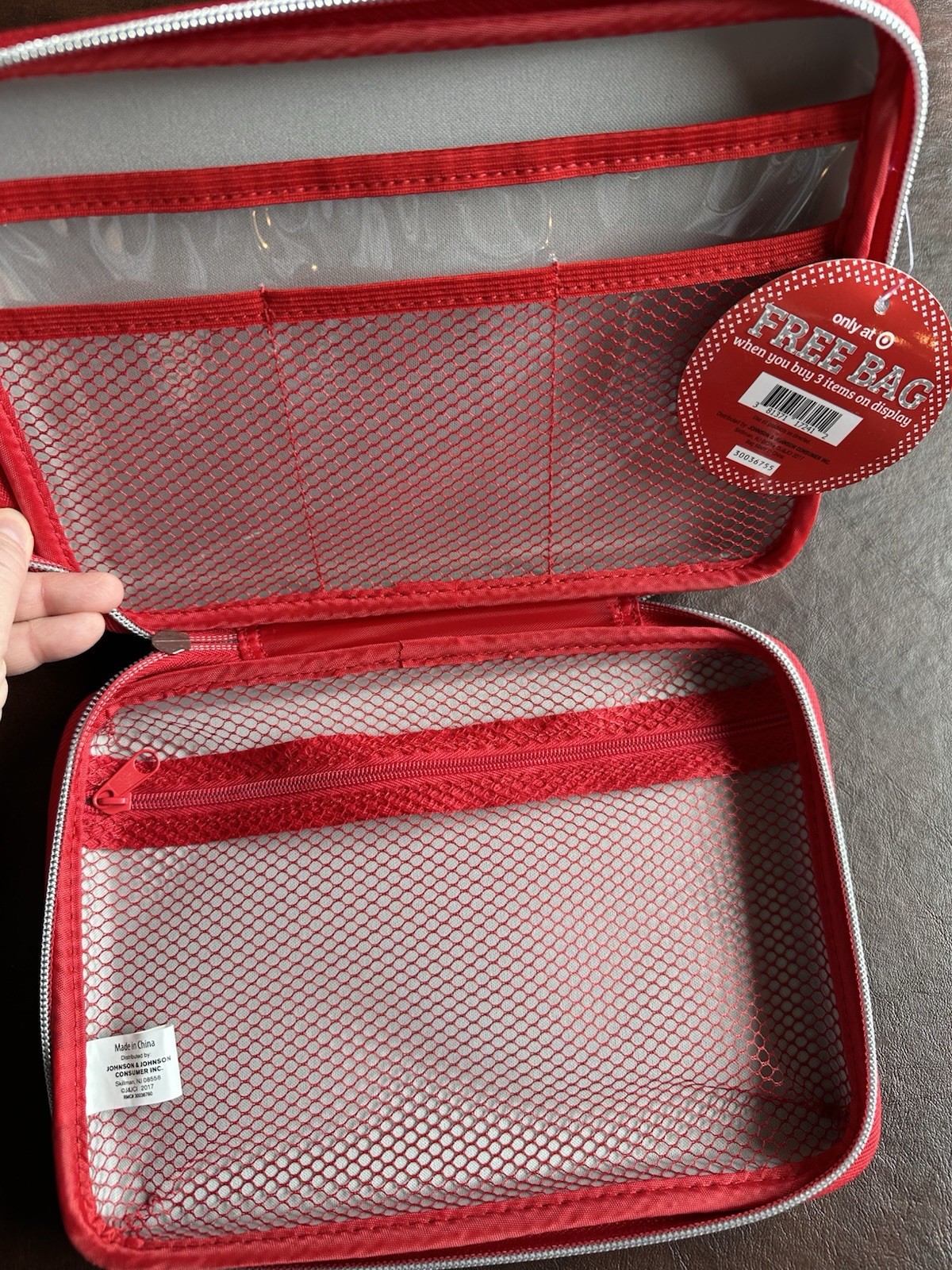 First Aid Kit Bag No Items Just Bag Zip Around Carry Handle Red Target Brand