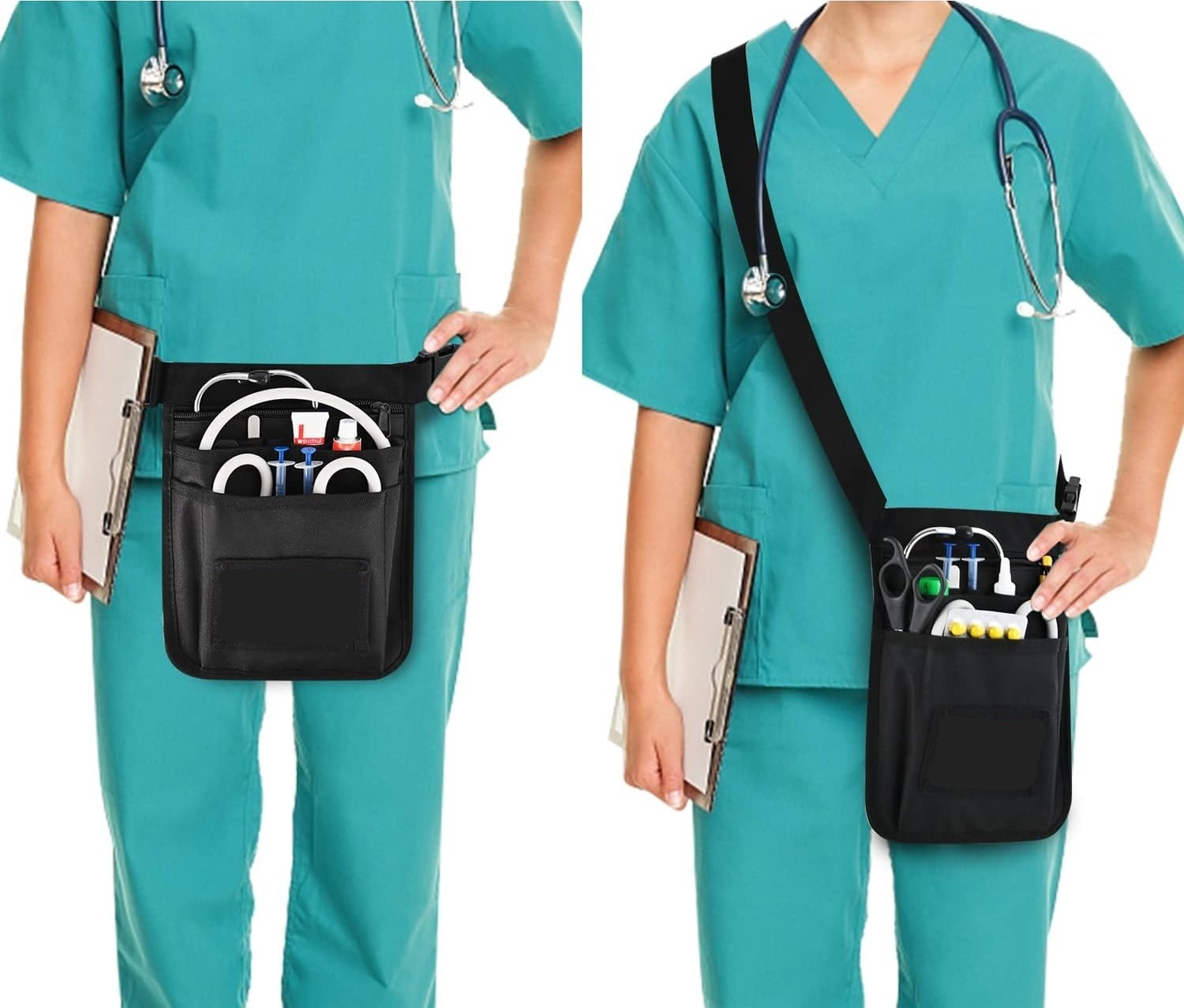 Nurse Bag Medical Waist Pouch W/ Adjustable Belt, Antimicrobial Gift for Nurses