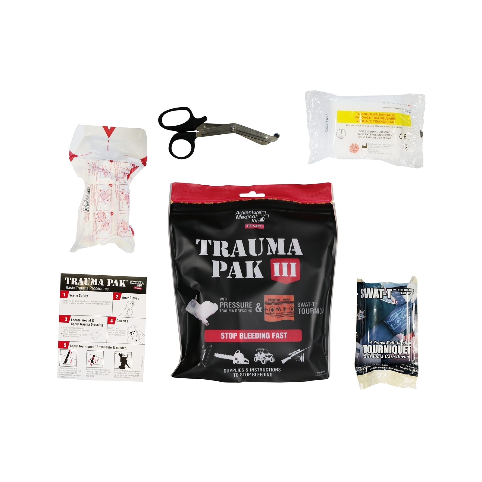 Adventure Medical Kits Trauma Pak III, Black, One Size (2064-0298)