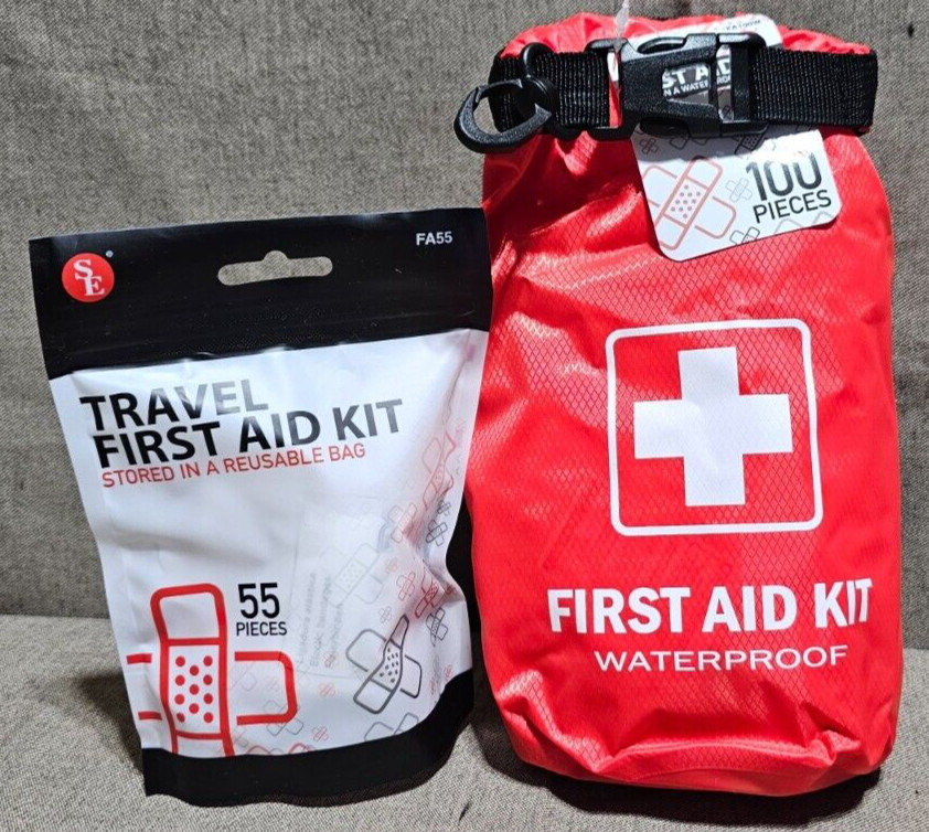 LARGE TRAVEL(100pc) & SMALL FIRST AID KITS (55pc)
