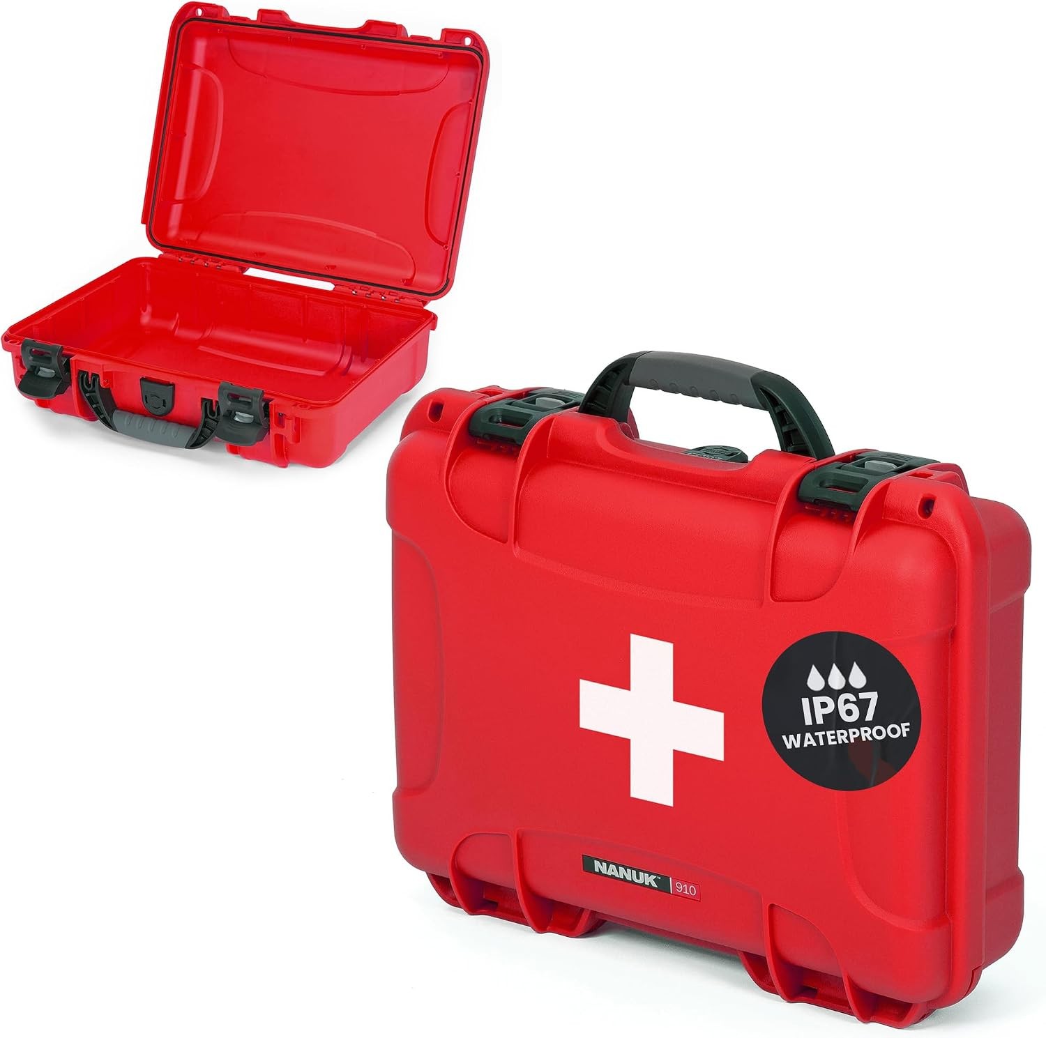 NANUK 910 Waterproof First Aid Box Empty – Durable, Medical First Aid Organizer
