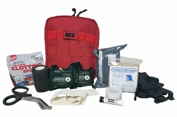 ELITE FIRST AID Tactical IFAK Kit STOCKED Survival Trauma GI Medic EDC RED