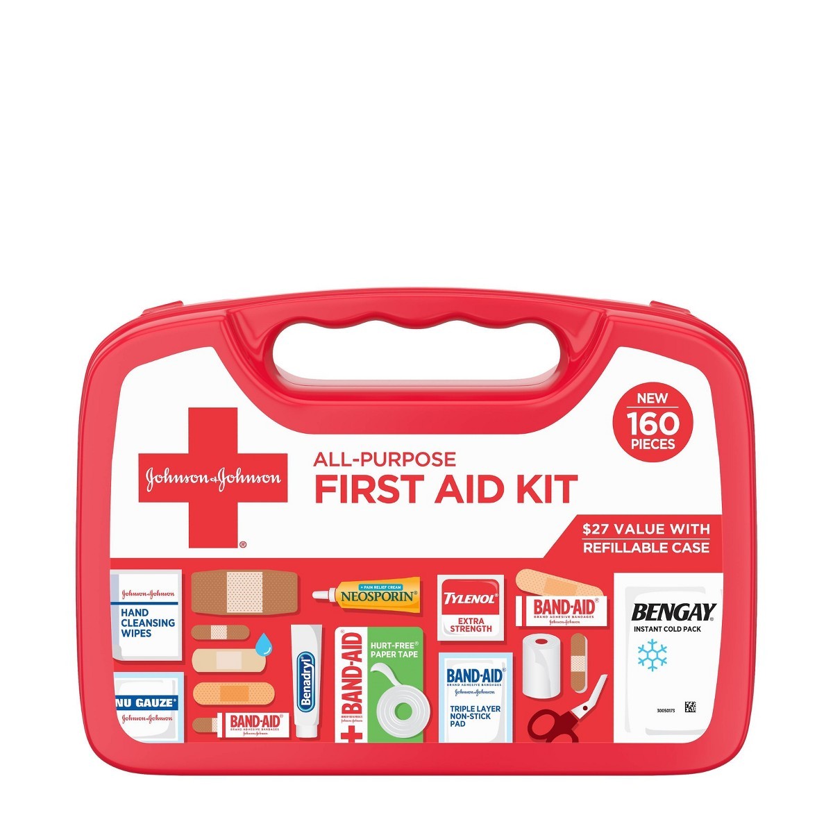 Band-Aid 160 Count First Aid Kit + Johnson & Johnson 12 Pack First Aid Kit