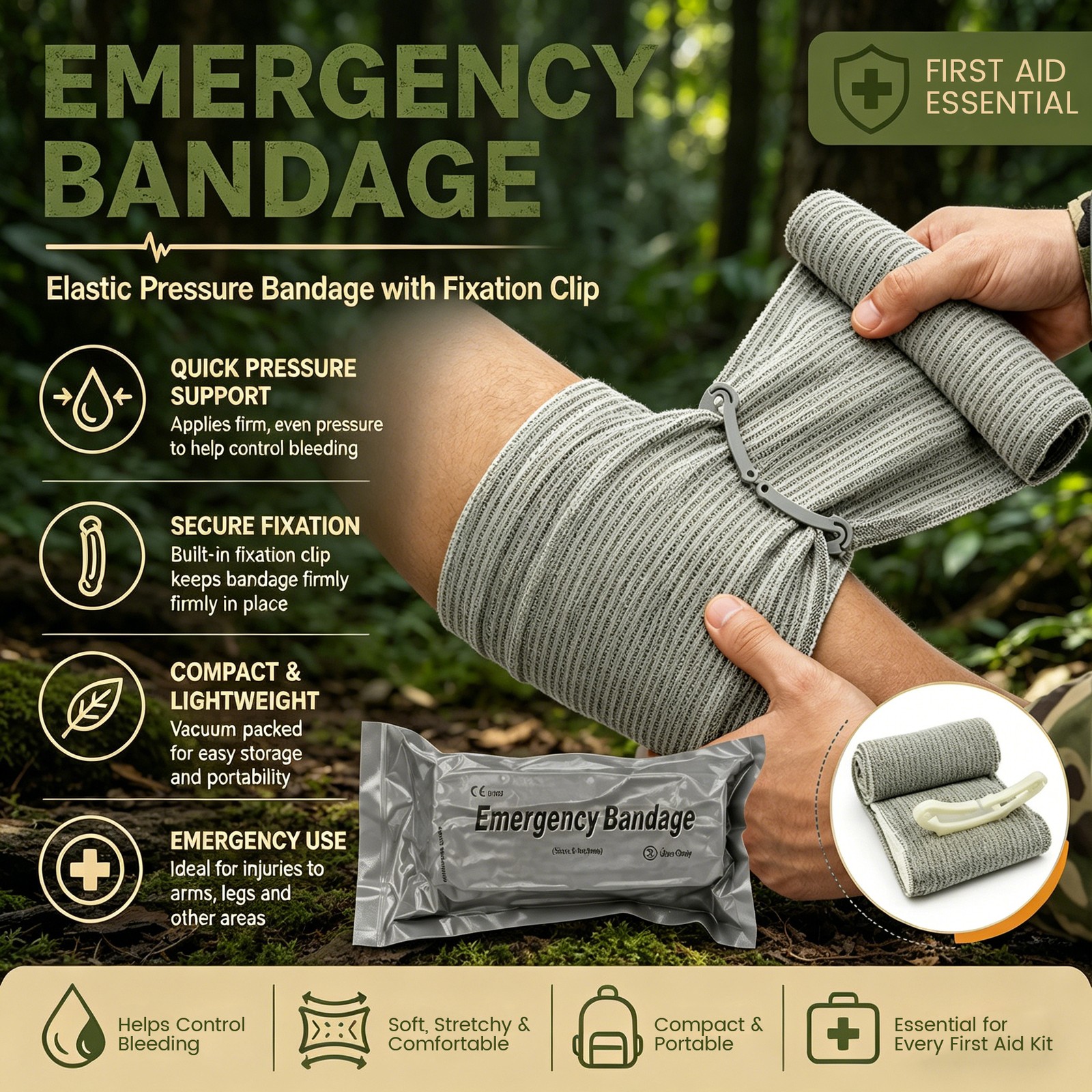 378pcs Survival First Aid Kit Responder Car Emergency Medical Trauma Bag Home US