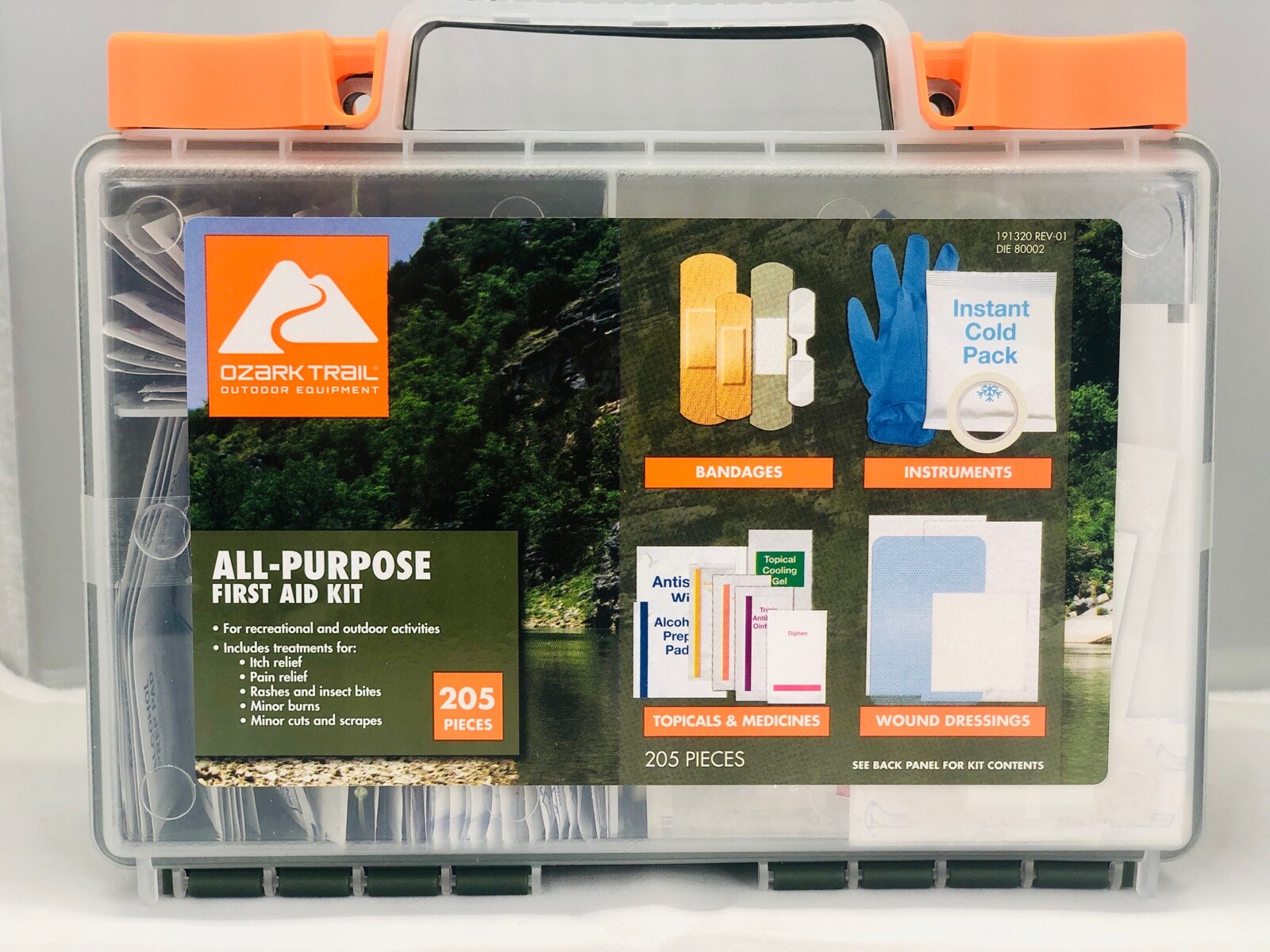 NEW – Ozark Trail Outdoor Equipment All Purpose 205 Pieces First Aid Case Kit