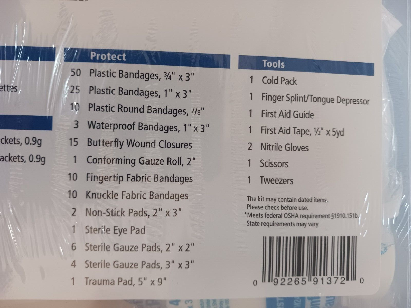 First Aid Only First Aid Kit with Clear Plastic Case, 185 Pieces of Essentials