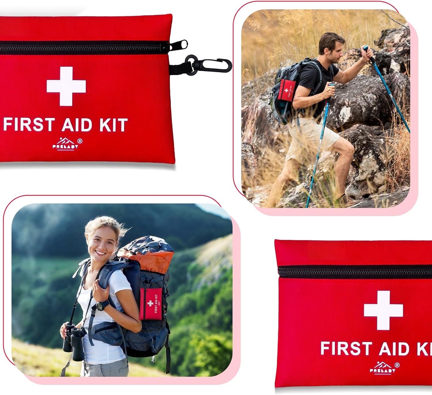 152 Piece Small First Aid Kit, Travel Size First Aid Kit TSA Approved Mini Forst