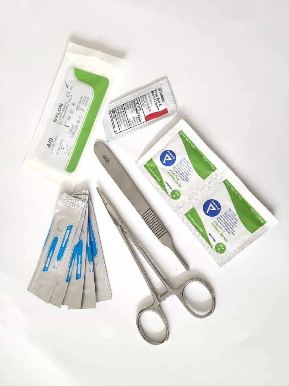 Basic Surgical Suture Kit, First Aid Set, Emergency Kit, Trauma Survival Pack