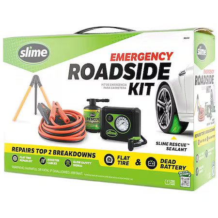Slime 50154 Emergency Roadside Kit, Bag, Orange