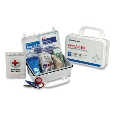10 Person ANSI First Aid Kit, Weatherproof Plastic Case, Wall Mount 6060