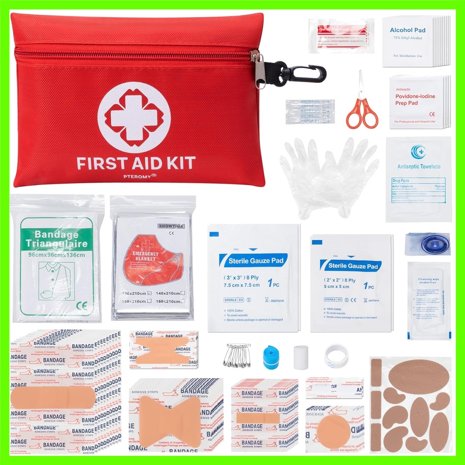 150 Piece Mini First Aid Kit, Portable Small Emergency Kits Compact 1st Aid K…