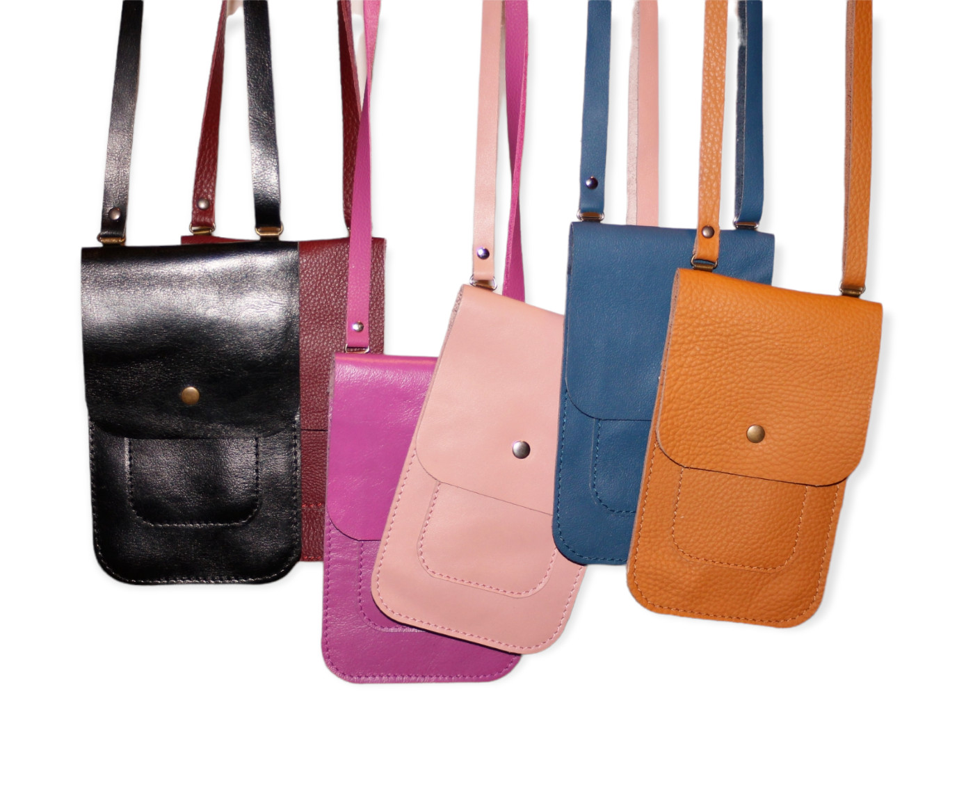 Leather Phone Bag Crossbody iPhone Bag Italian Leather Smartphone Pouch handbag