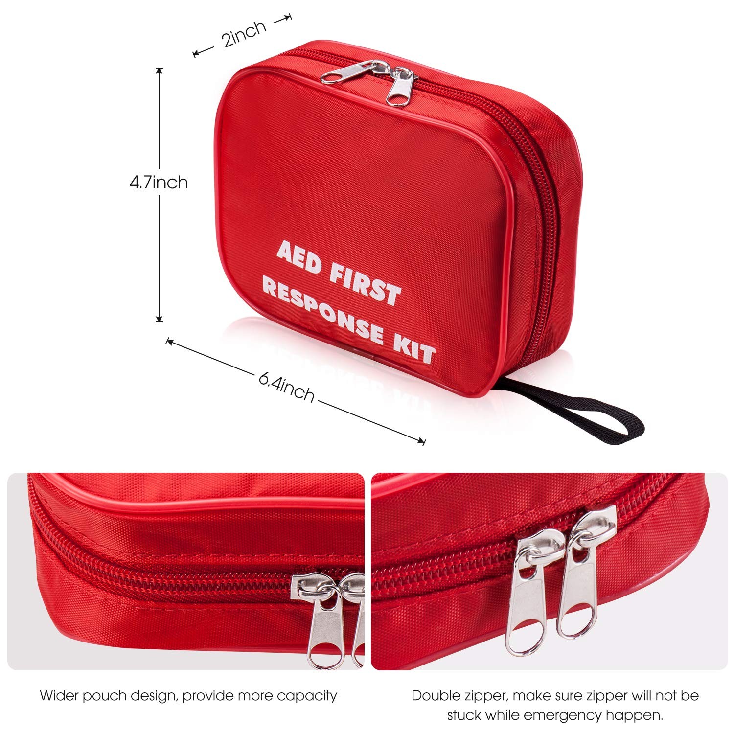 AED First Kit with CPR, Gloves, Razor, Scissors, Gauze 1 Count (Pack of 1)