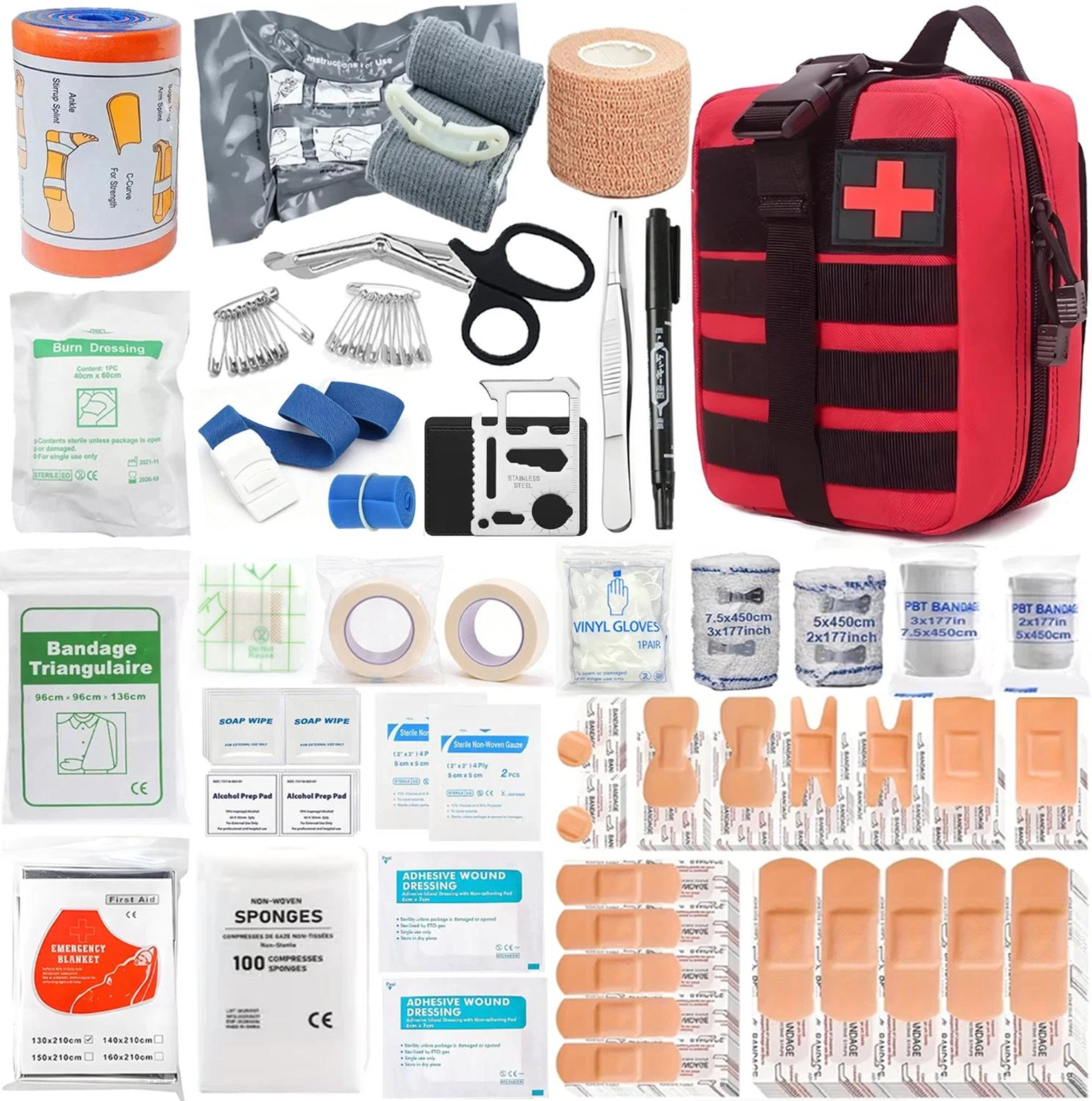 Trauma First Aid Kit – Tourniquet – Military Survival Kit – IFAK – EMT