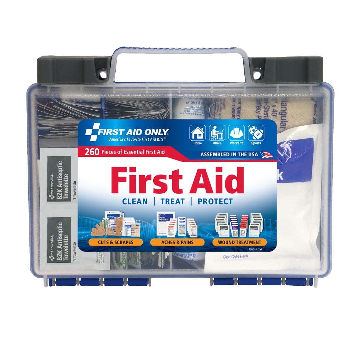 91248 Osha-Compliant First Aid Kit, All-Purpose 50-Person Emergency First Aid Ki