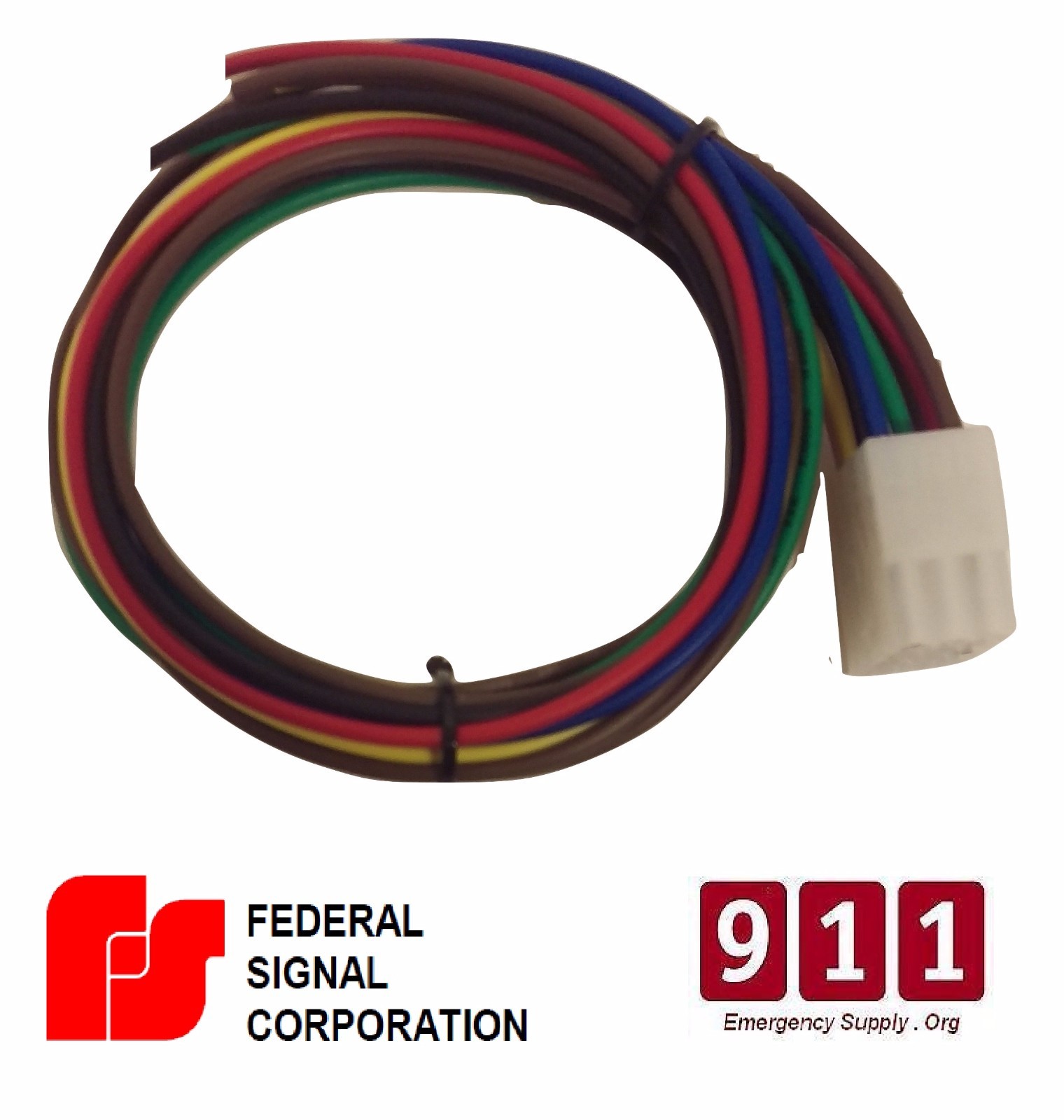 Federal Signal Siren Power Harness Plug Cable 12 Pin Choose Length PA300 SS2000