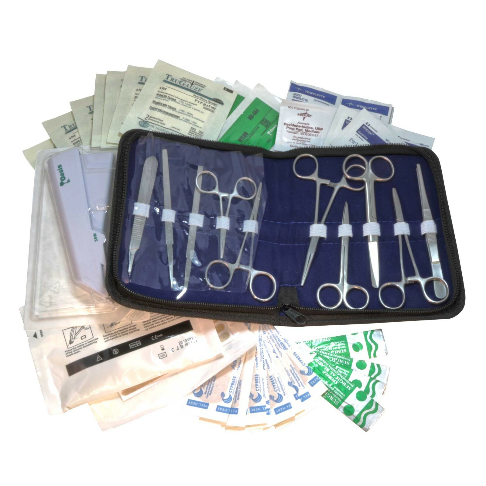 Survival First Aid Emergency Kit, Surgical Suture Practice Field Kit, 50 Pieces