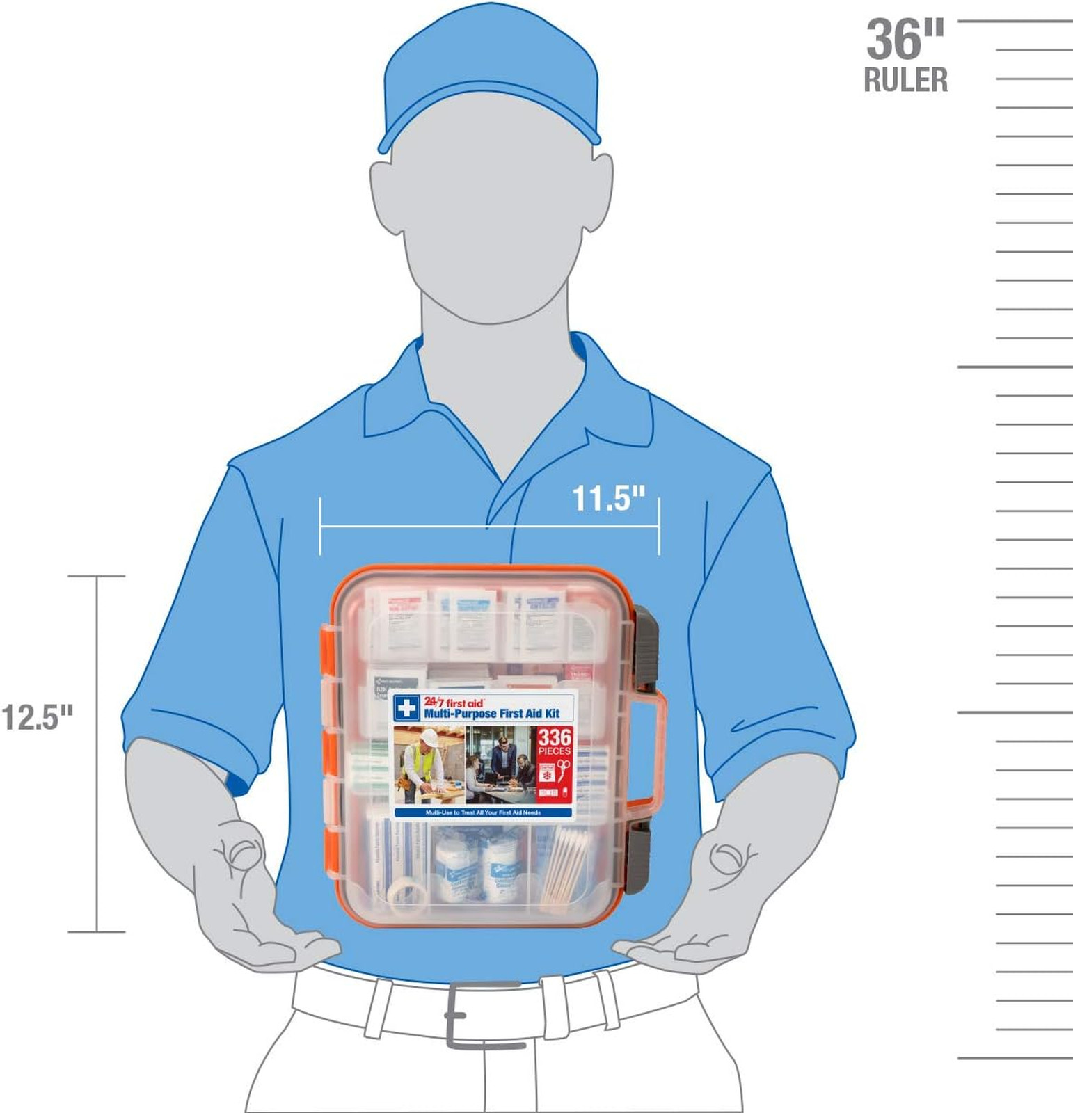 First Aid Kit All Purpose 100 Person Emergency Medical Supplies in Plastic Case