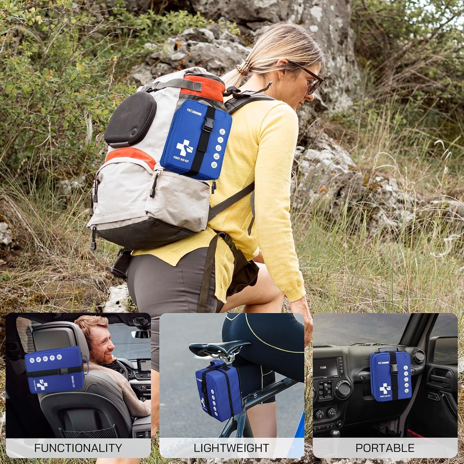 Professional 506 PCS First Aid Kit – 4-in-1 Detachable Emergency Medical XL
