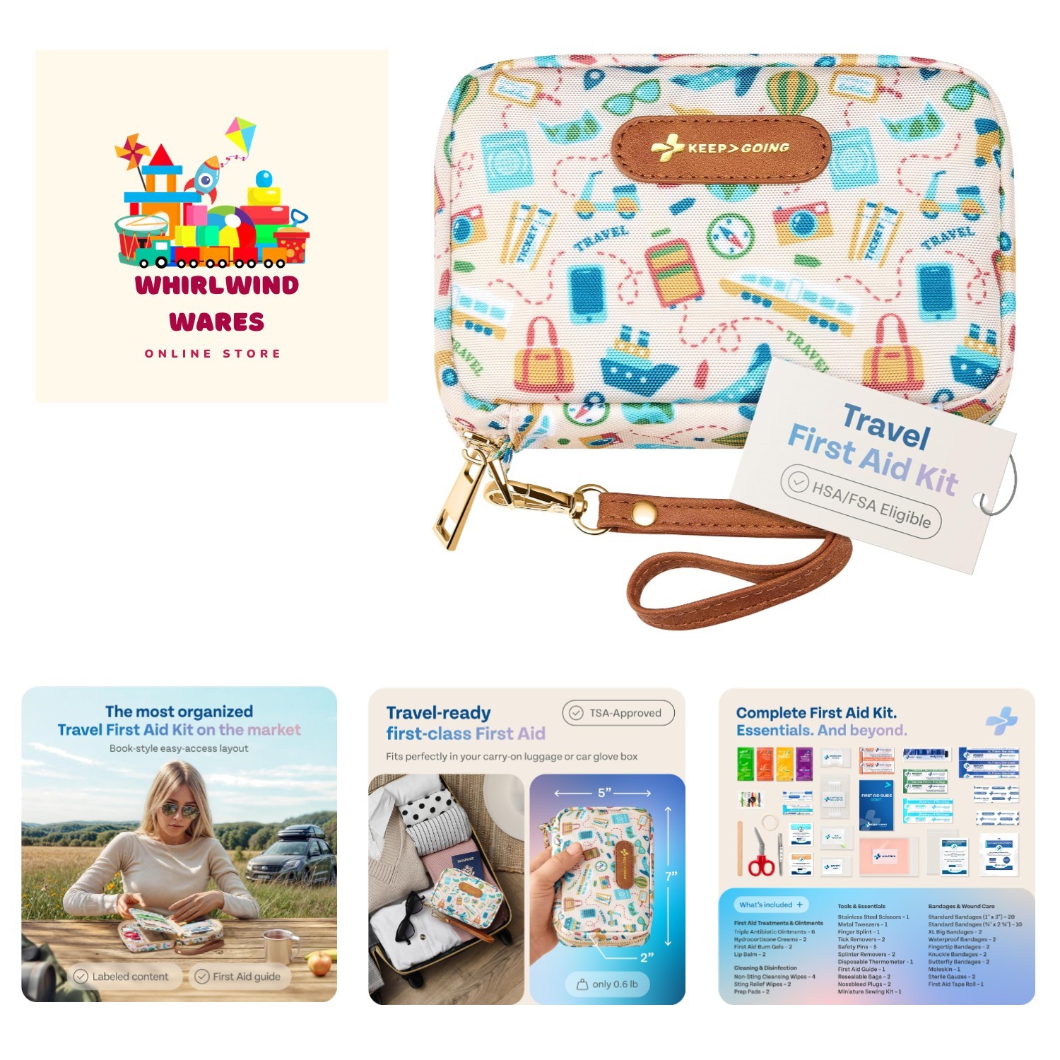 KeepGoing TSA-Approved First Aid Kit – Compact & Essential for Every Journey