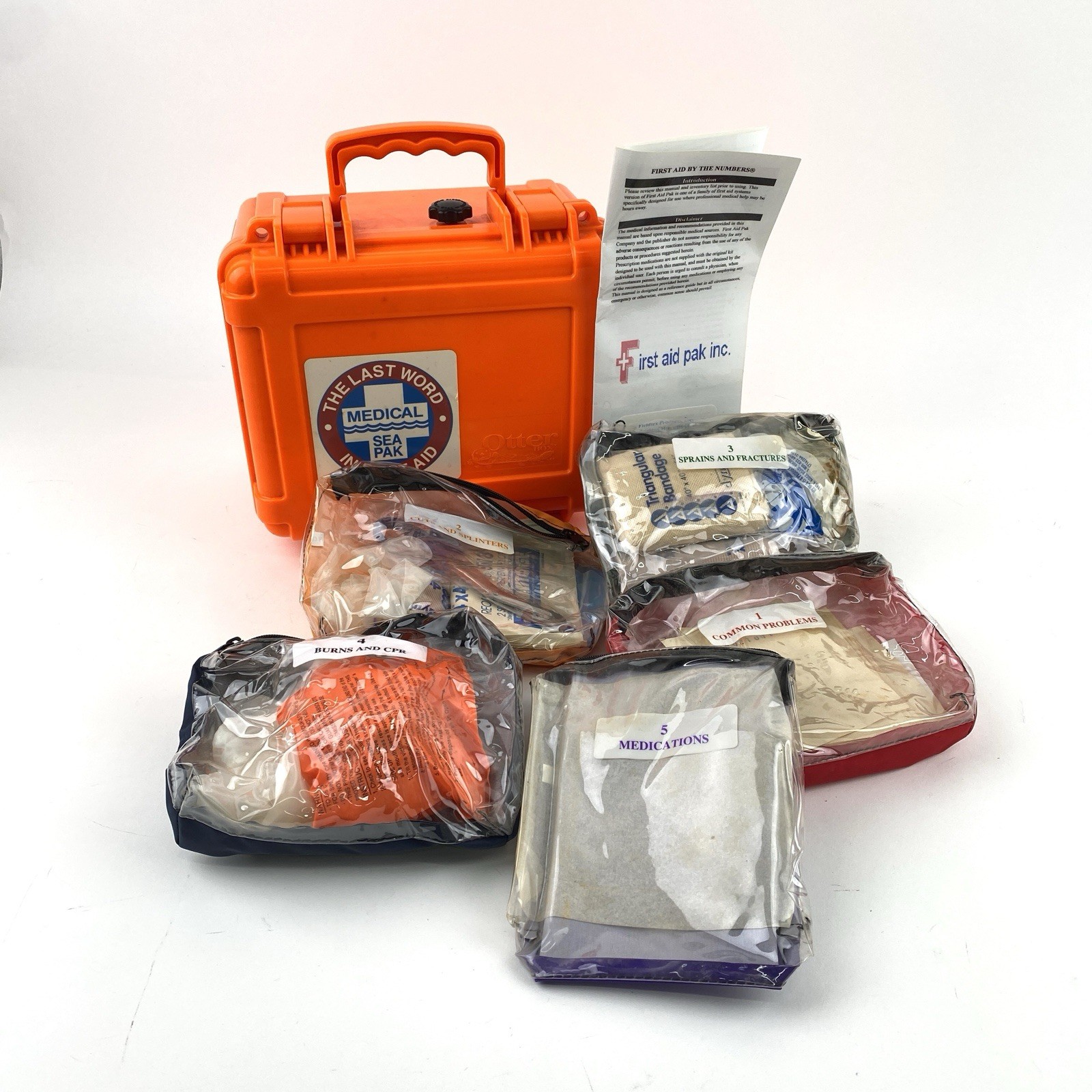 Medical Sea Pak The Last Word USCG First Aid Kit in Orange Otter Box