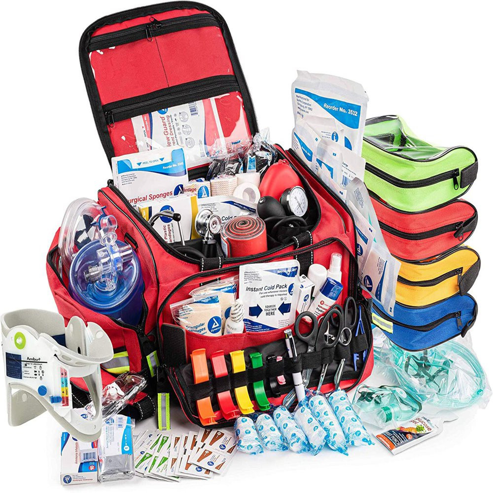 First Responder Bag | Fully-Stocked Professional Advanced EMT/EMS Trauma Kit