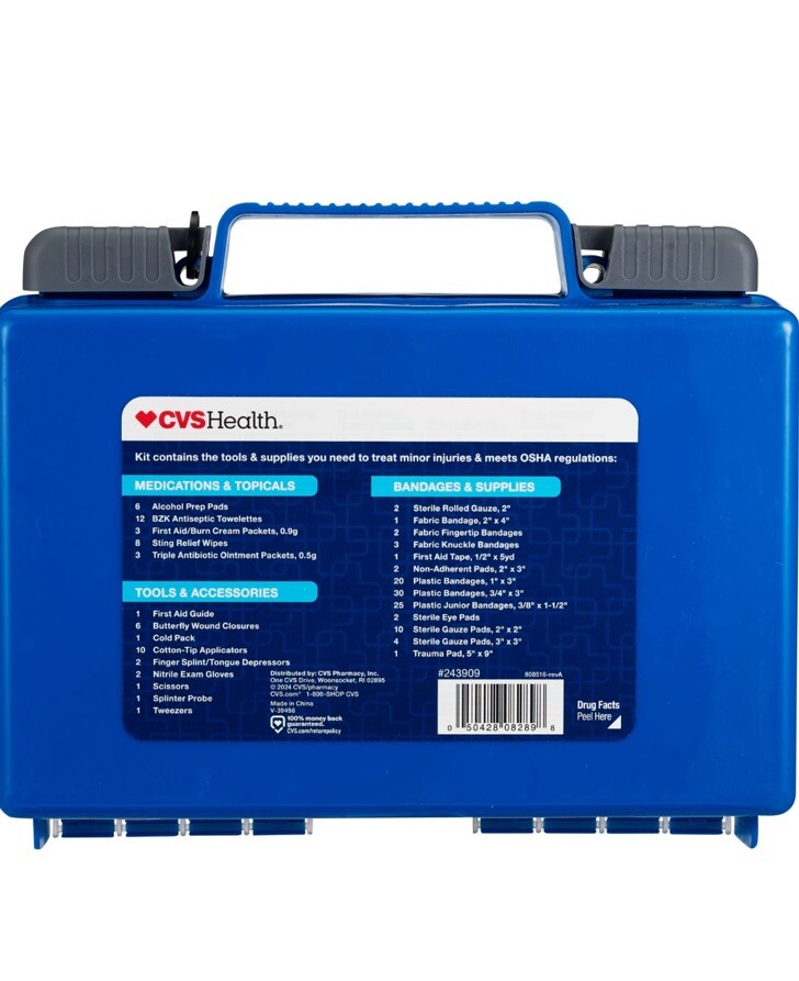 CVS Health Multi-Purpose 160pc Plastic First Aid Kit