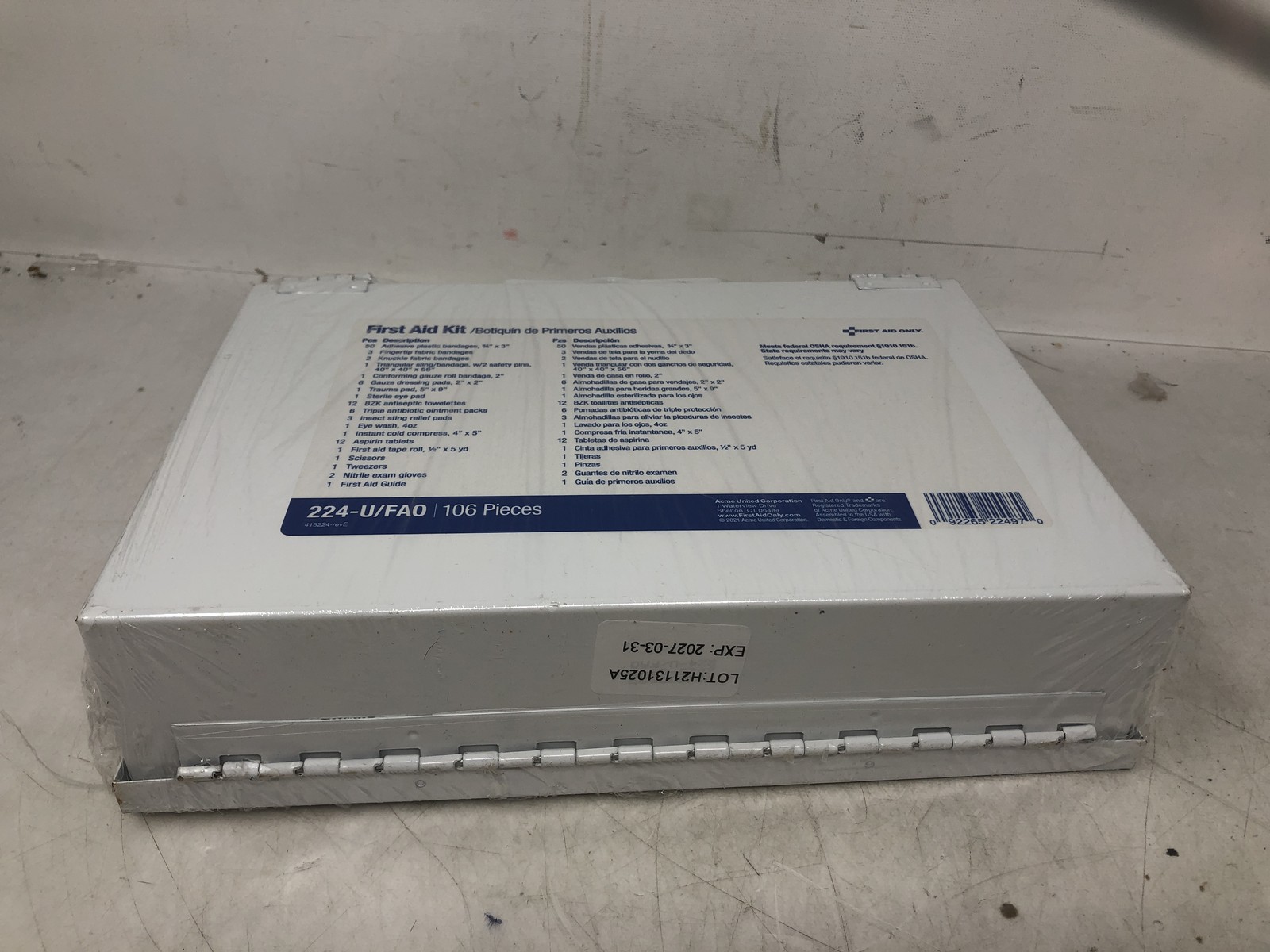 First Aid Kit 25 Person Meets Federal Osha (224-U/FAO) 106Pieces