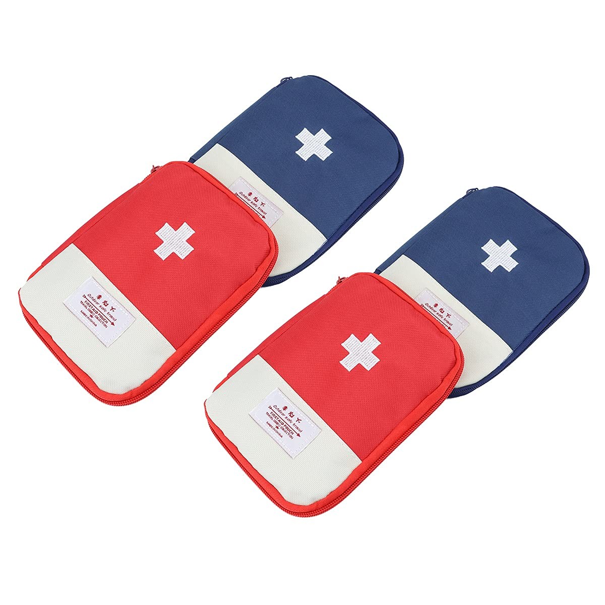 4 Pack 7 x 5 Travel Mini First Aid Pouch, Portable Outdoor First Aid Medical …