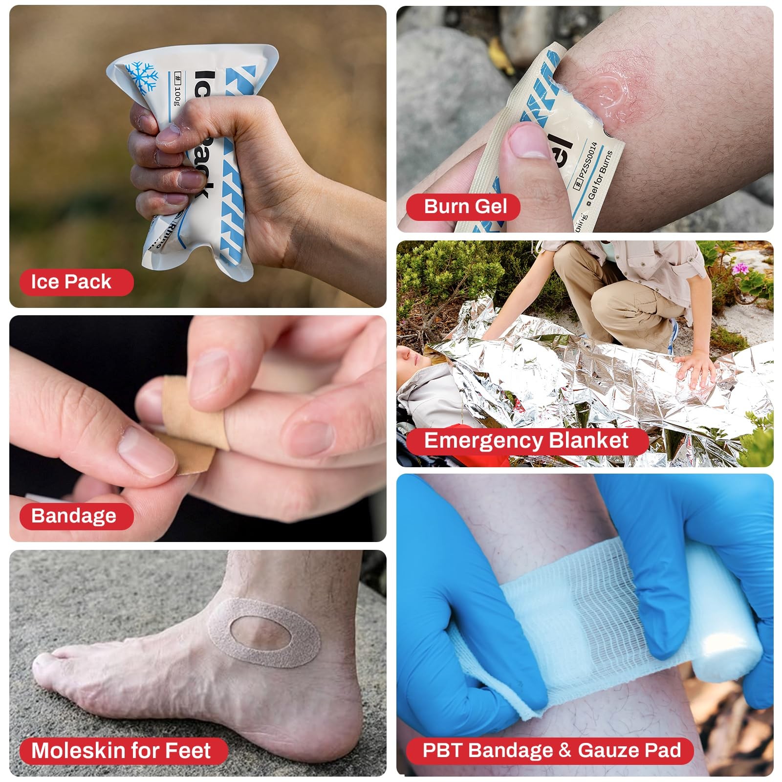 Rhino Rescue First Aid Kit 111 Pcs EVA Waterproof Medical Home Car Dorm Travel