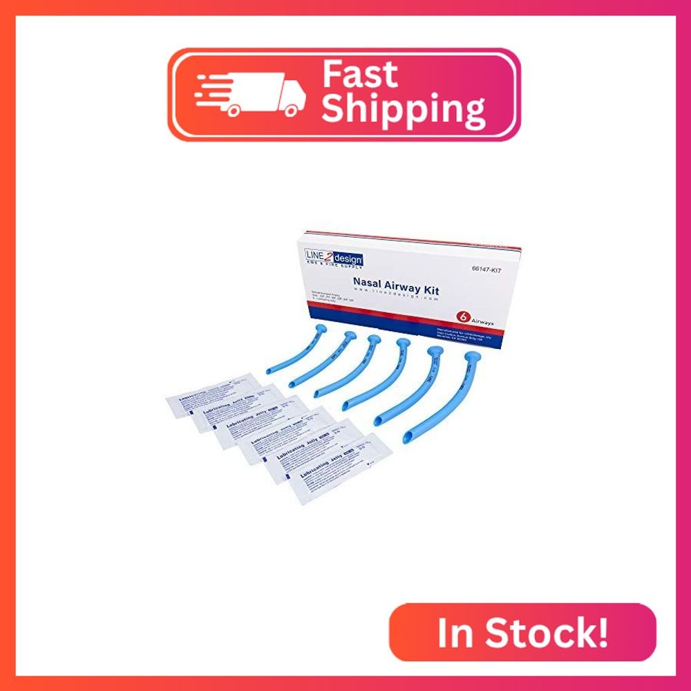 LINE2design Nasal Airway Kit-6 Medical Nasopharyngeal Management Trauma Airways