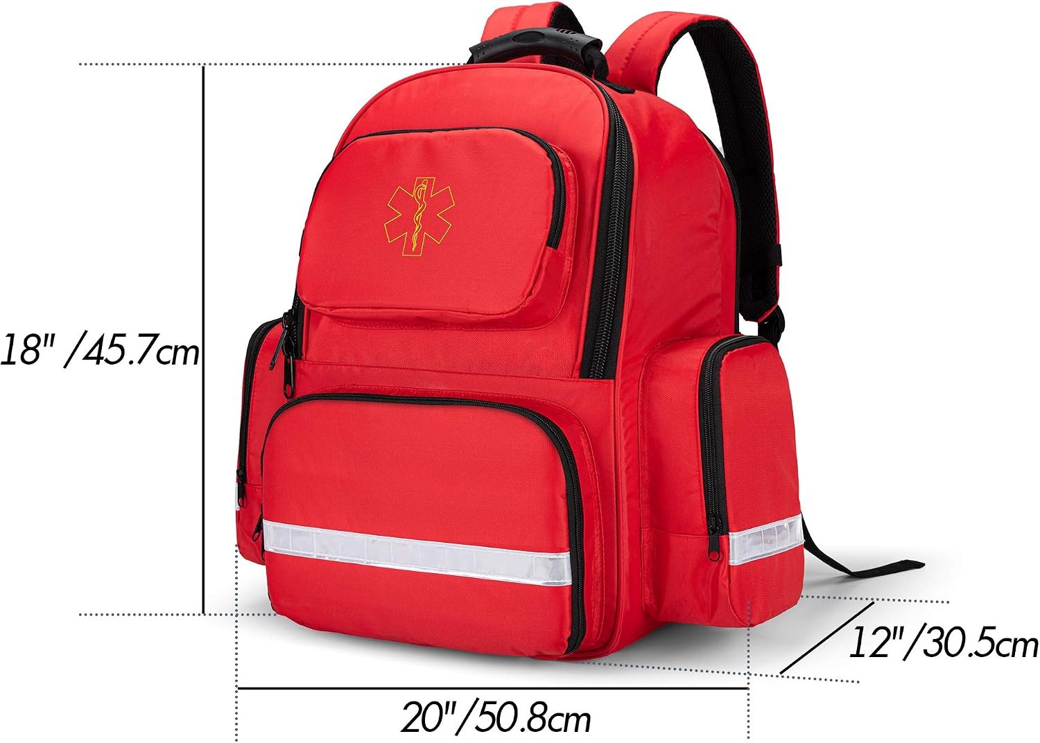 First Responder Bag Trauma Backpack Empty, Medical Emergency Kits Storage Jump B