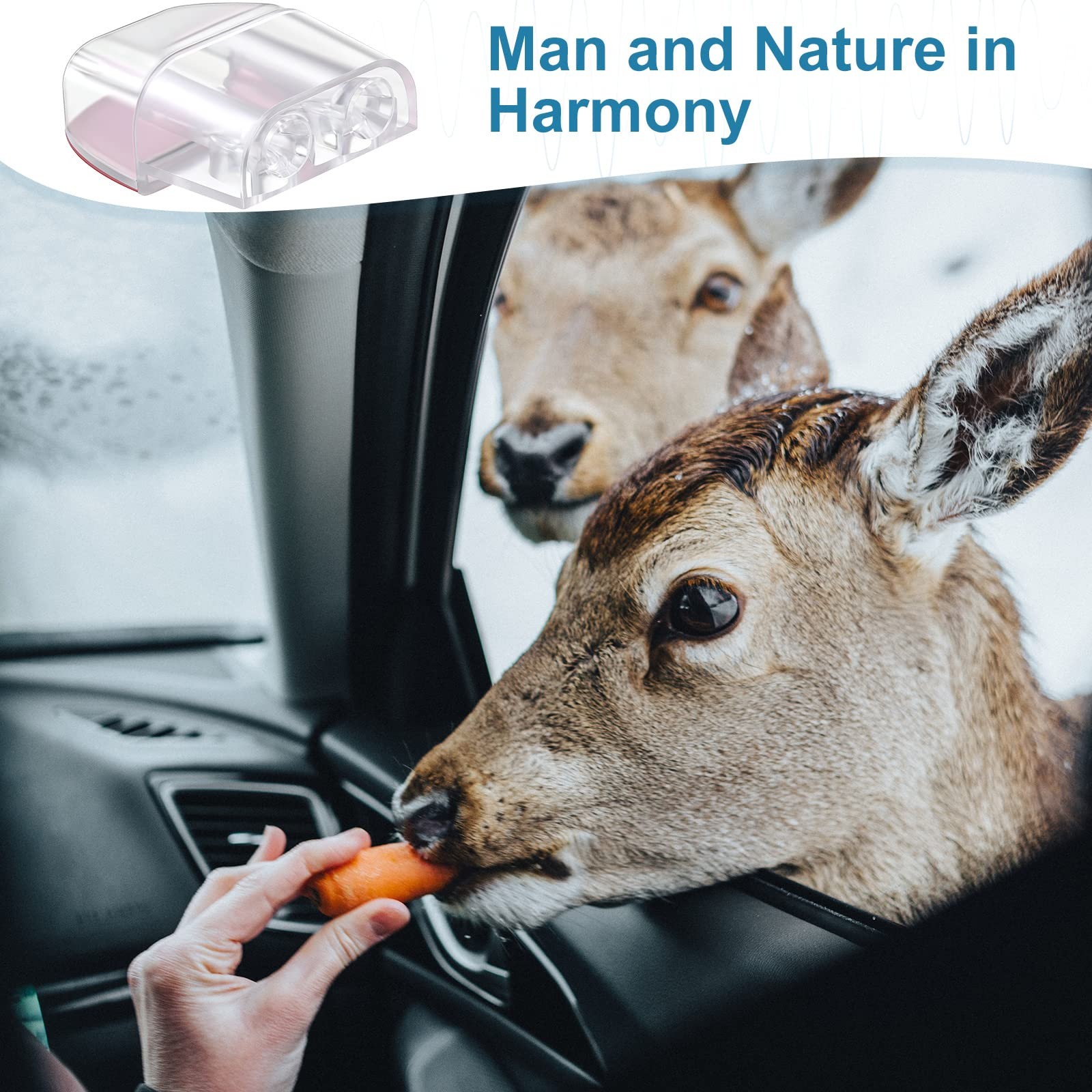 Frienda 18 Pieces Car Deer Whistle Vehicles Horn Warning Device White