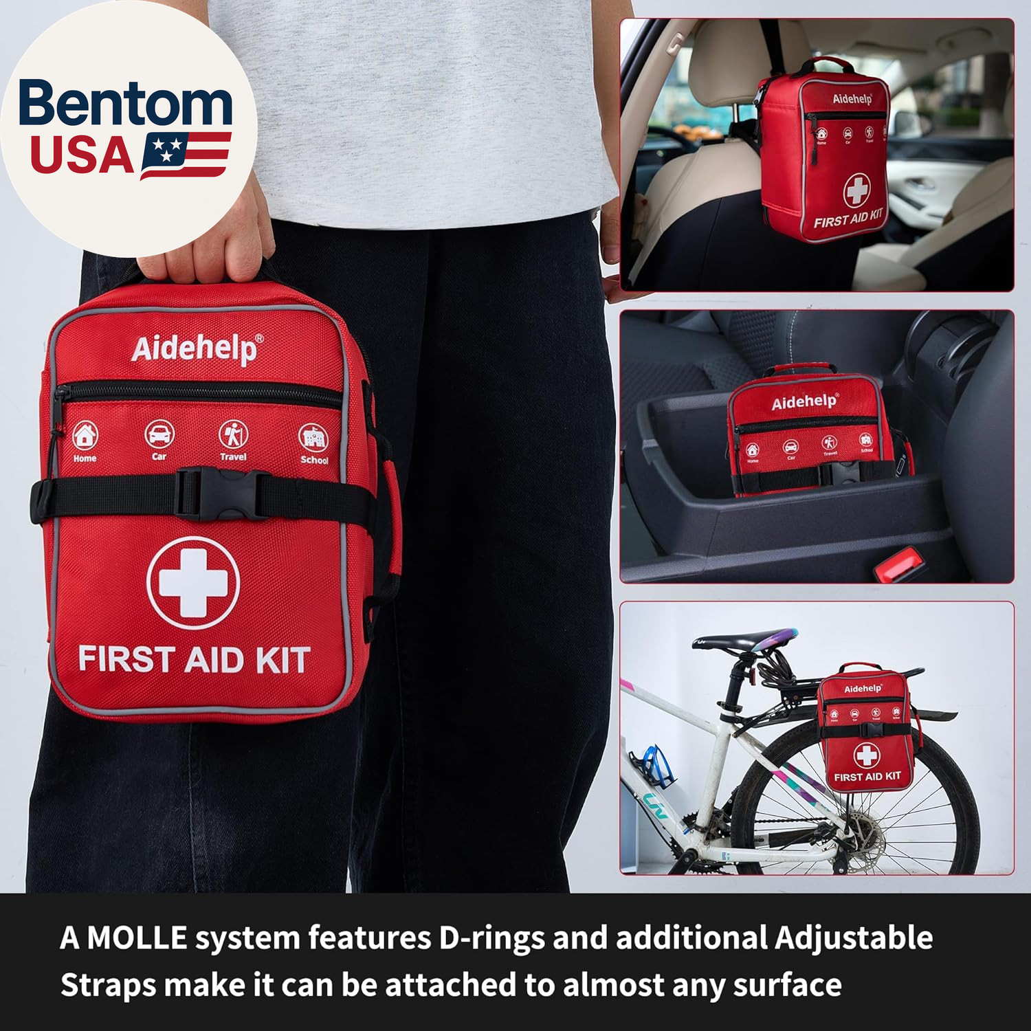 520 Pieces Premium First Aid Kit – Large Emergency Medical Kit for Survival, Car