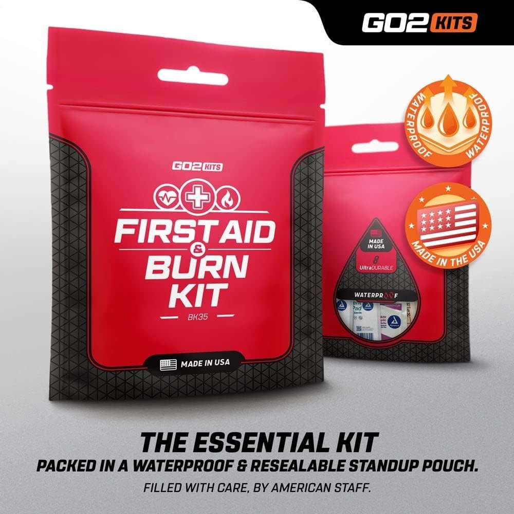 Advanced First Aid & Burn Kit, Comprehensive Burn First Aid Kit with Dressings,
