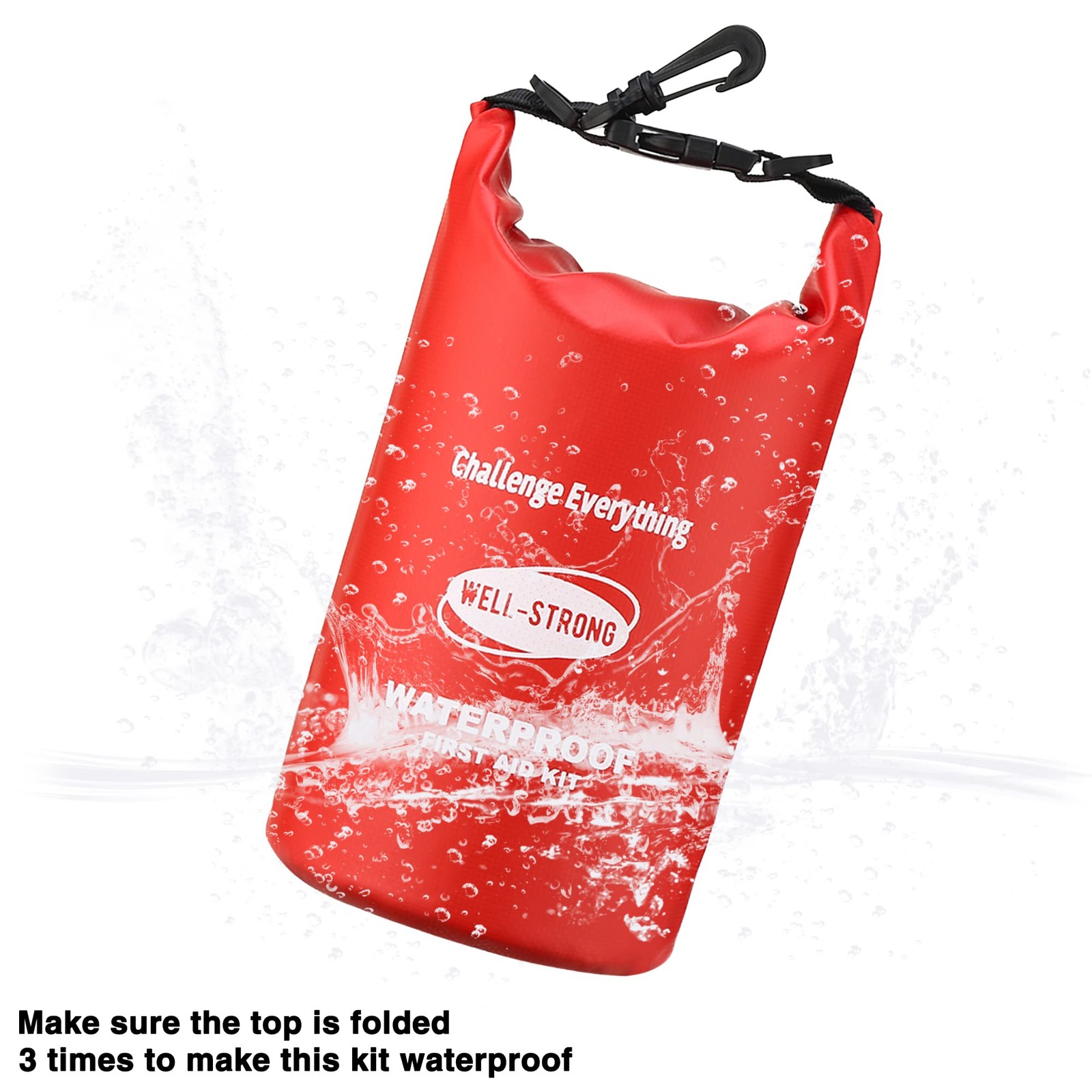 WELL-STRONG Emergency First Aid Kit for Boating & Marine Safety Waterproof Me…