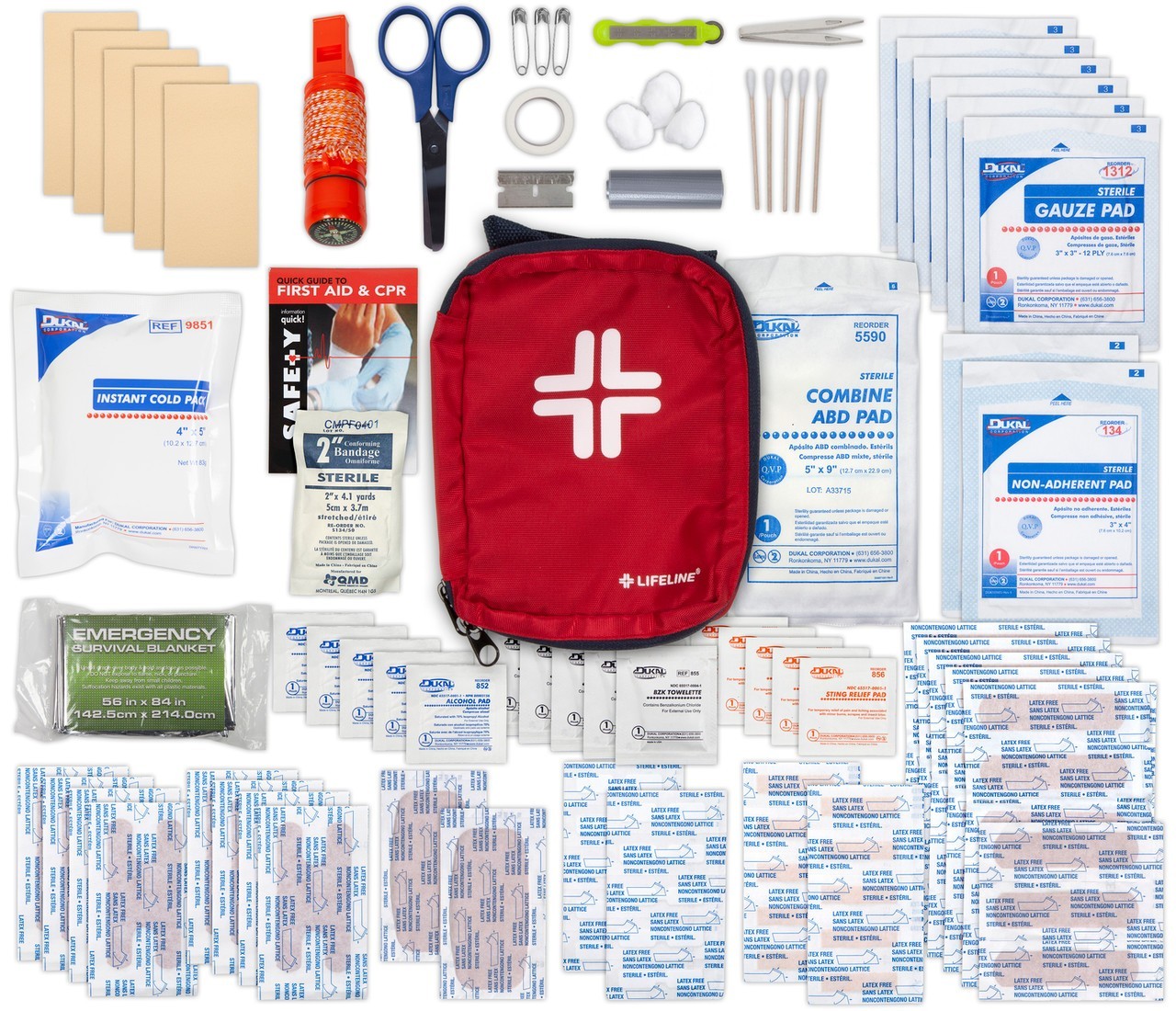 LIFELINE-Wilderness First Aid Kit – 107 Piece for Camping, Hiking, Hunting Etc.