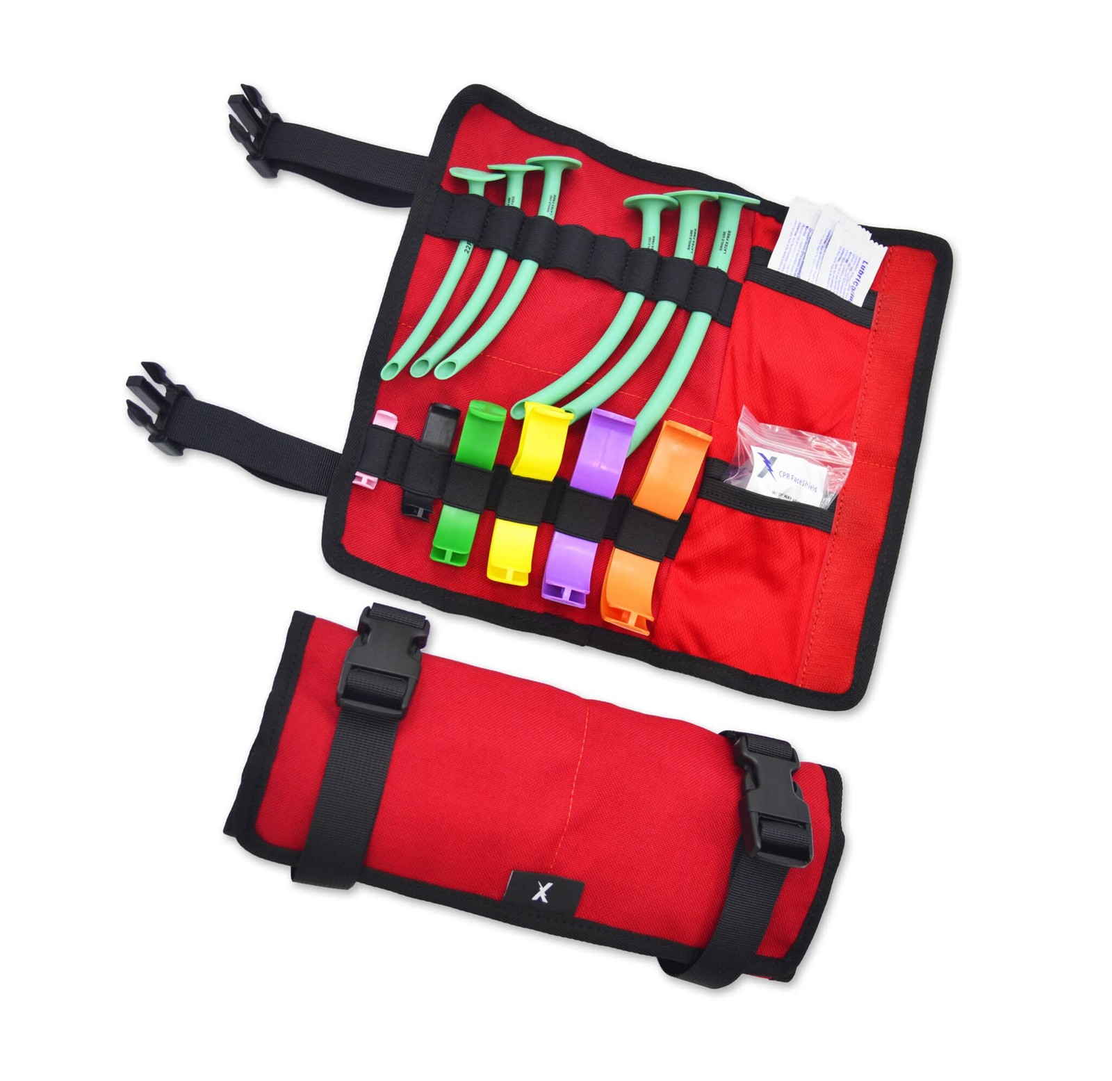 Oral & Nasal Airway Roll Kit Berman OPA NPA CPR Mask Gear Bag EMT Trauma Kits
