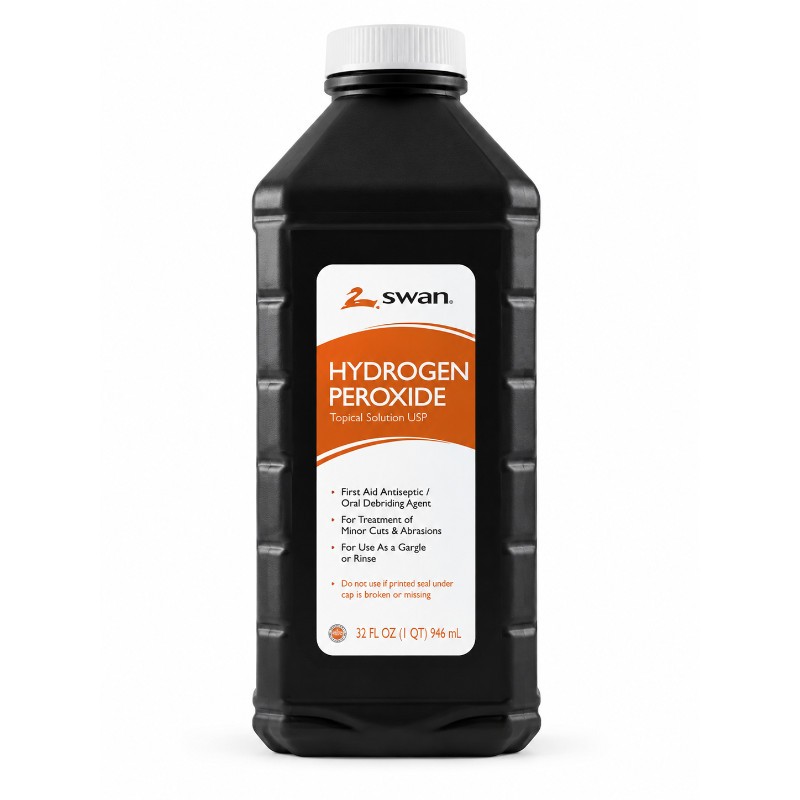 6x Swan Hydrogen Peroxide Antiseptic 3% Topical Solution Health Bulk Sealed 16oz