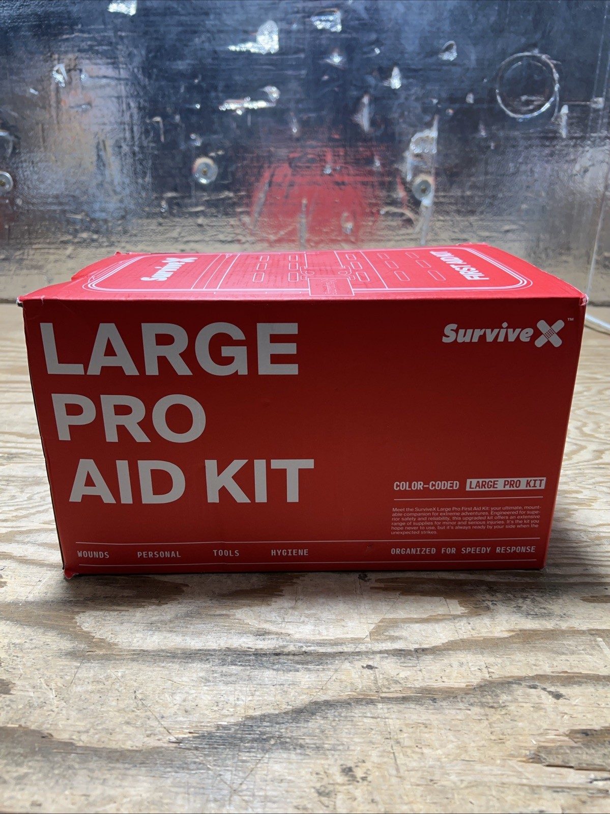SurviveX Large Pro First Aid Kit for Car, Travel & Home – Pro, Red