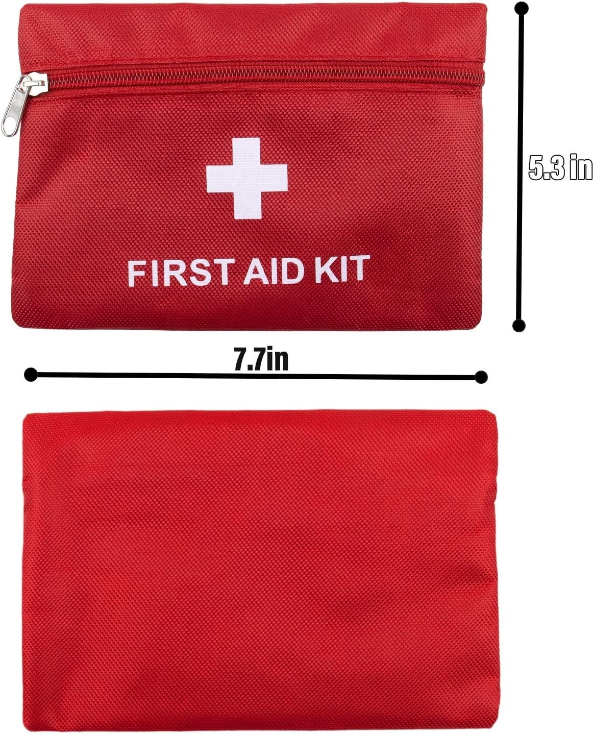 5 Pack First Aid Kit Empty Pouch Bag Red Medical Emergency Storage for Outdoo…