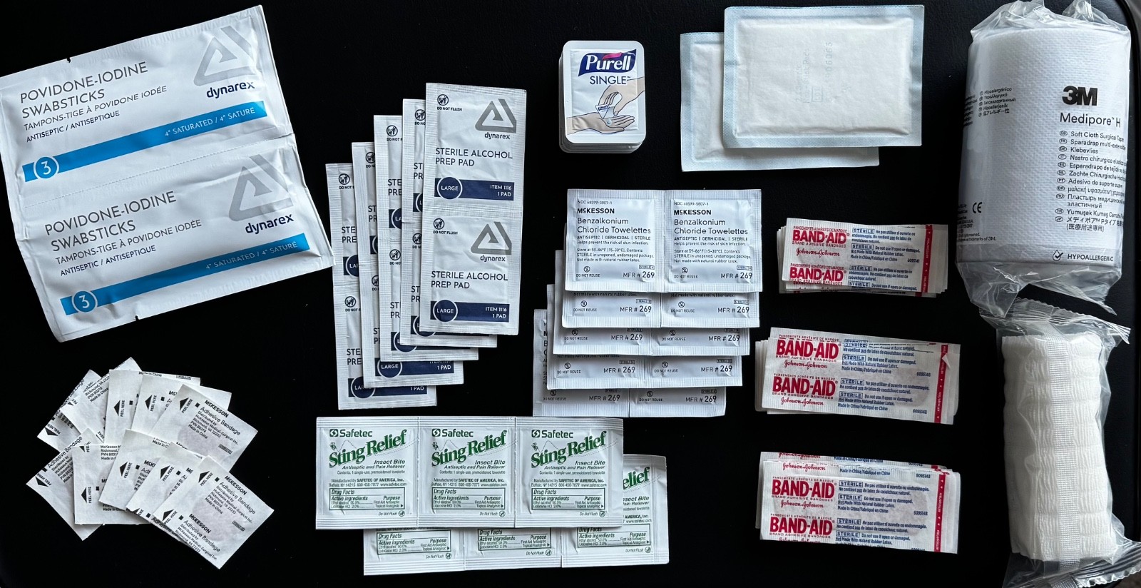 First Aid Kit Replenishment Supplies – NEW + PREMIUM QUALITY (78 items listed)