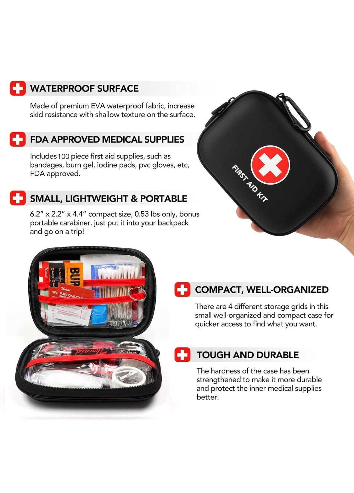 First Aid Kit Medical Car Travel Emergency Medicine Auto Home Outdoor Survival