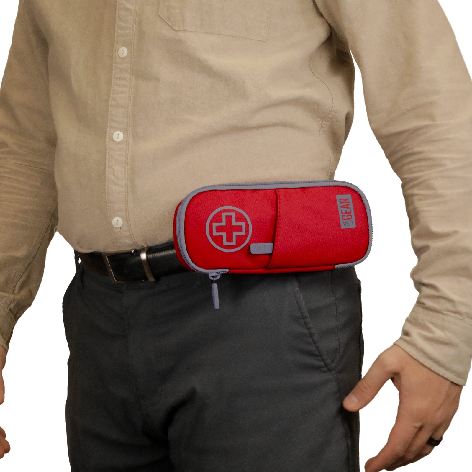 USA GEAR Medical Case for Insulin, Epipen, Asthma Inhaler & More (Red)