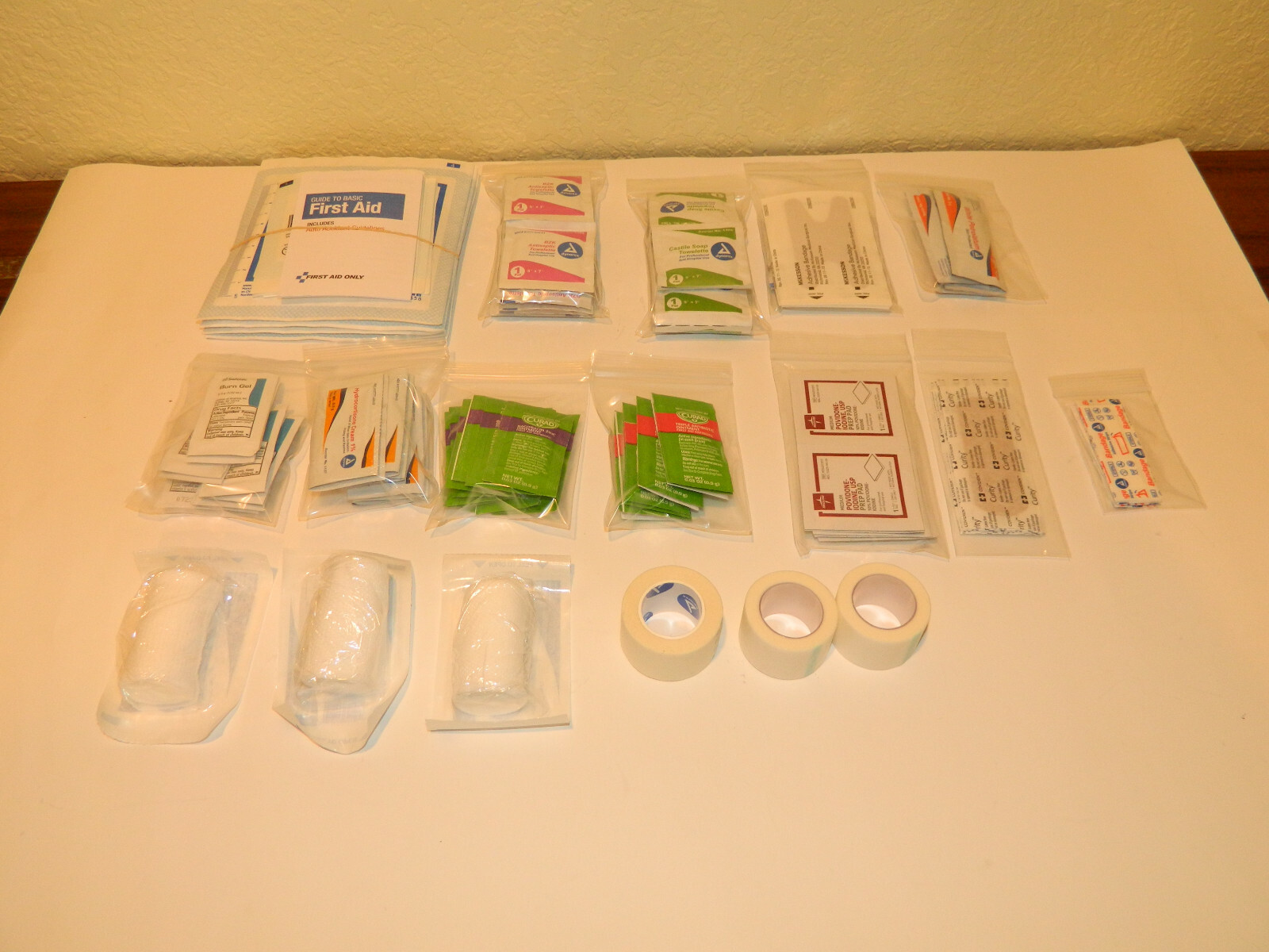 124 Item Custom Wound Prep and Care First Aid Kit Refill.