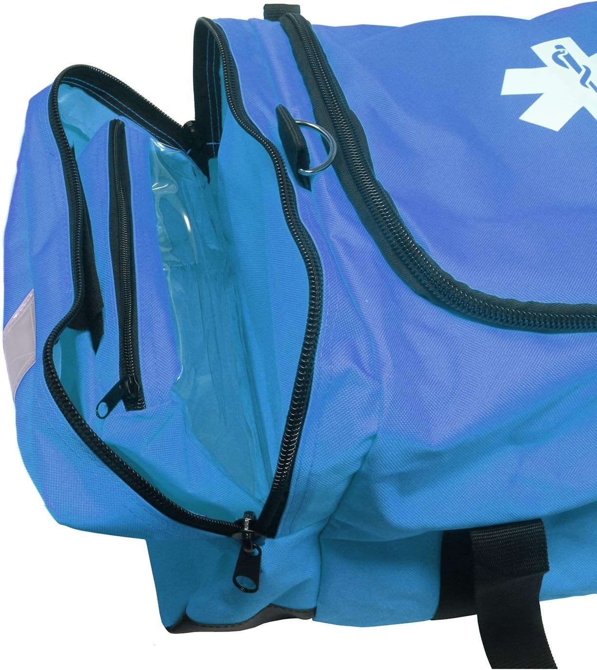 Durable Navy Blue First Responder Trauma Bag with Three Zippered Compartments