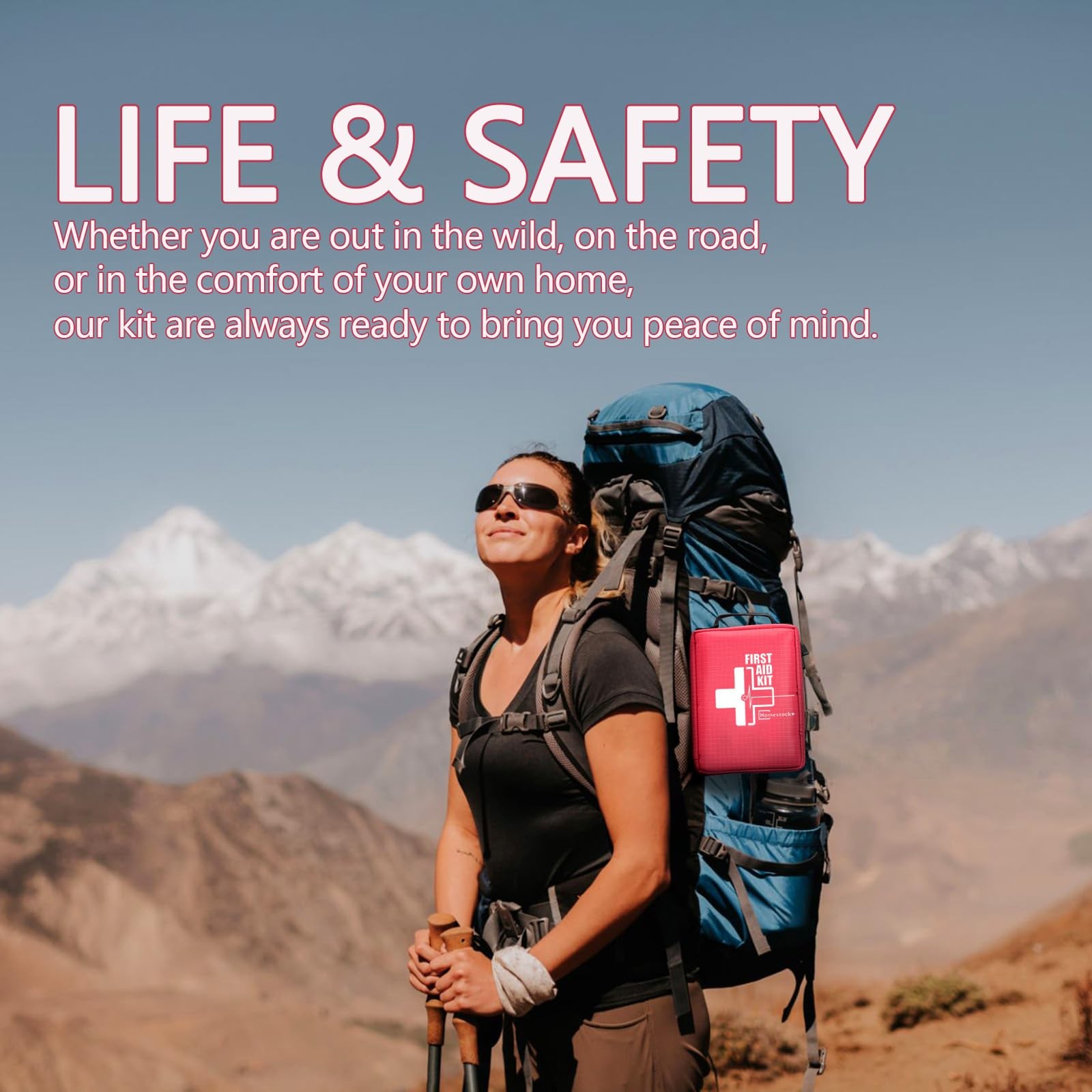 First Aid Kit, Professional Trauma First Aid Kit with Labelled Compartments M…